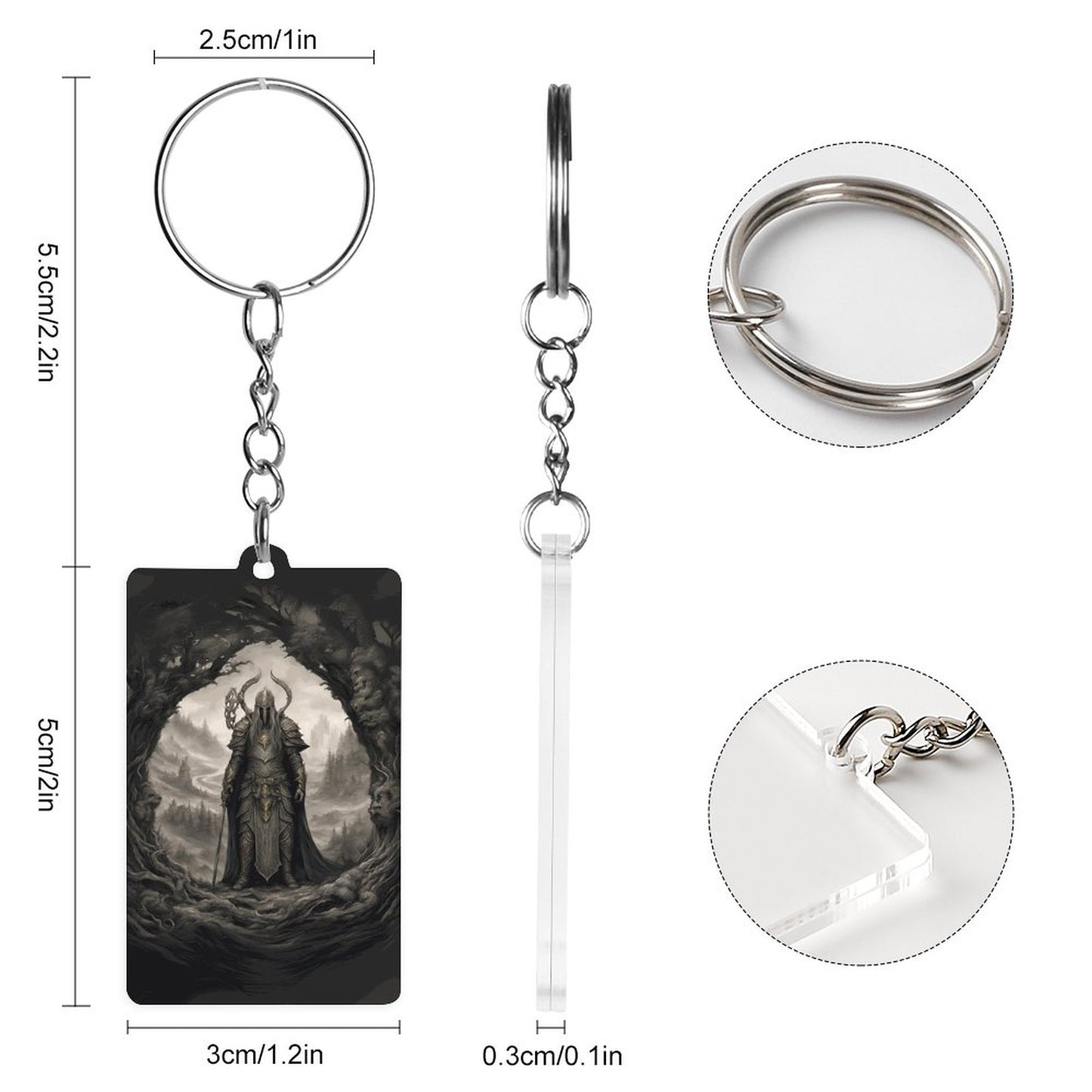 Warrior King Acrylic Keychain, Gamer Merch, Age of sigmar