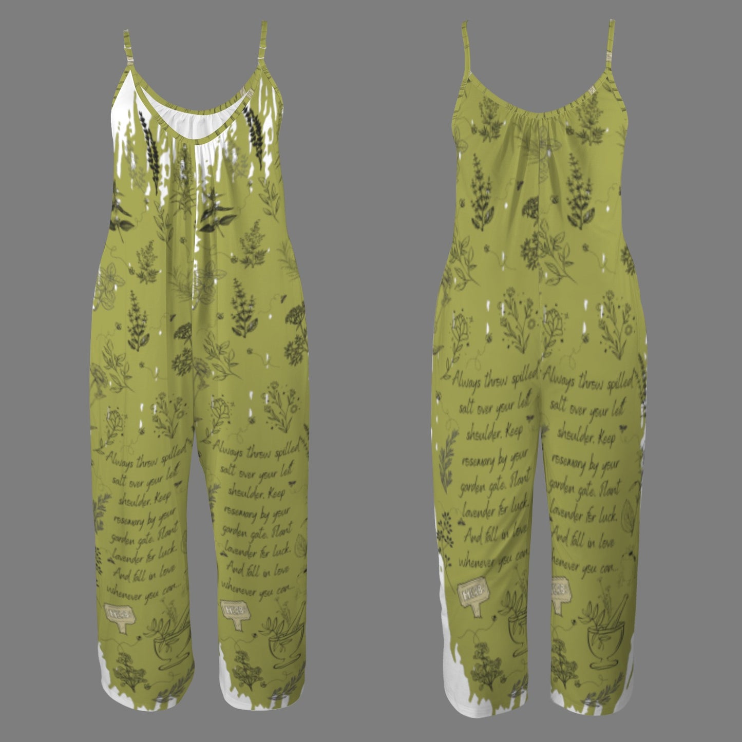 The Witchy Gysy Witchy Herbs Poem Jumpsuit