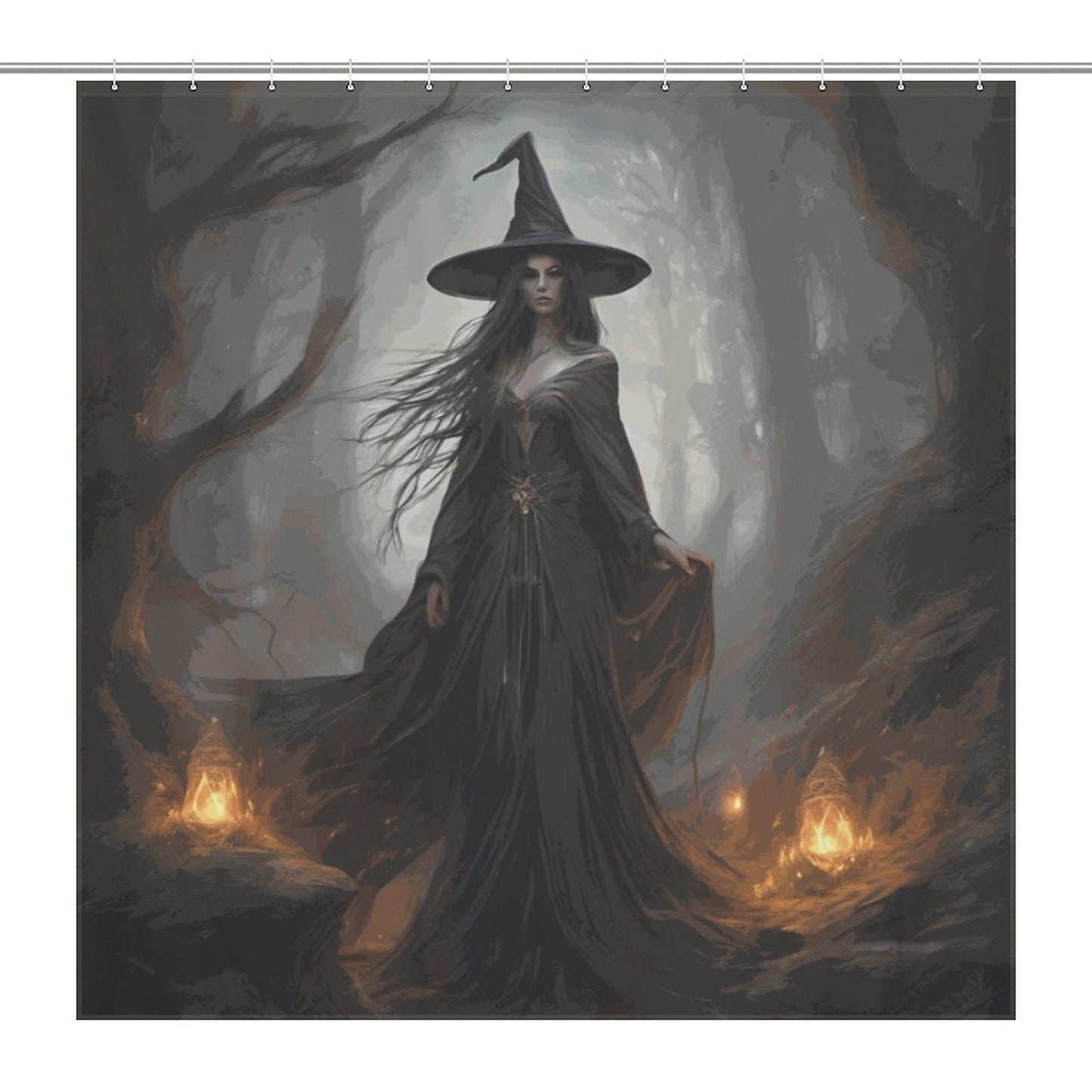 Witchy moon goddess Shower Curtain, Witchy Gifts winter solstice