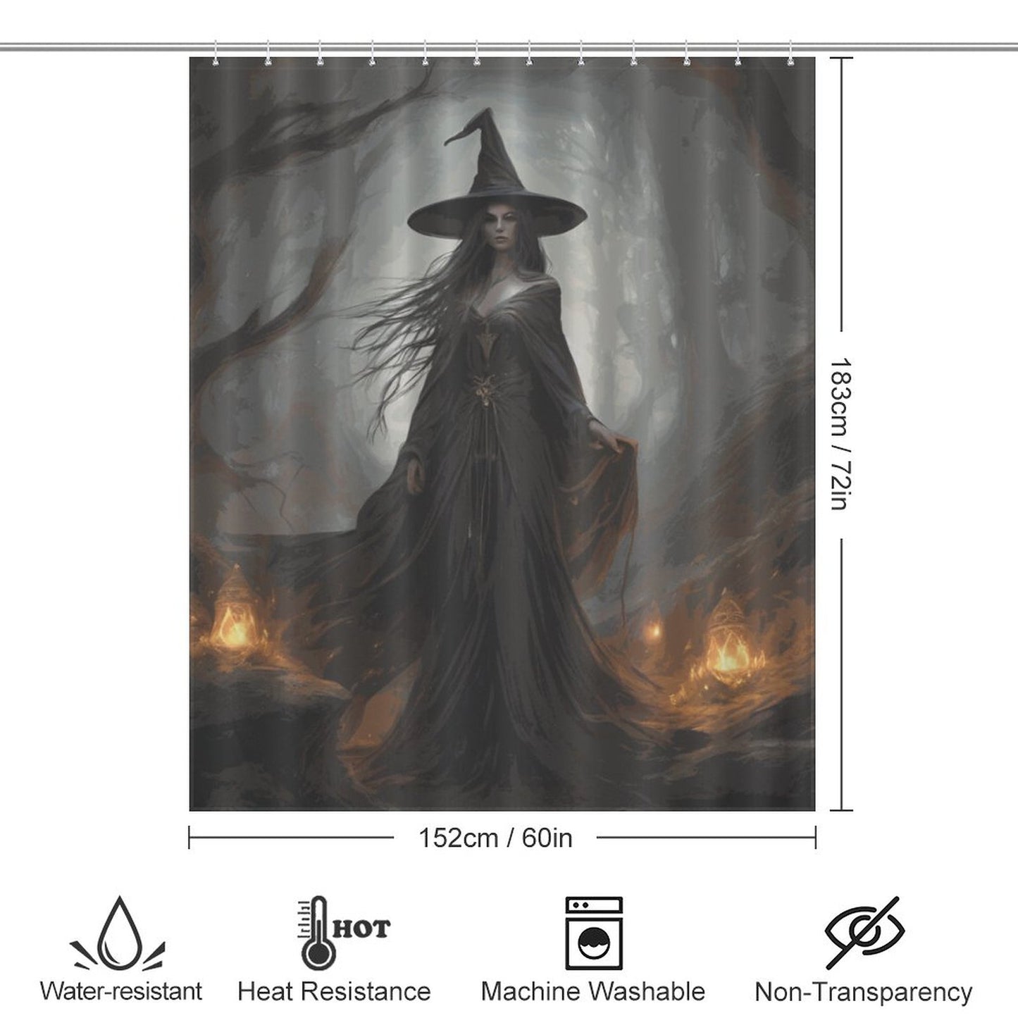 Witchy moon goddess Shower Curtain, Witchy Gifts winter solstice