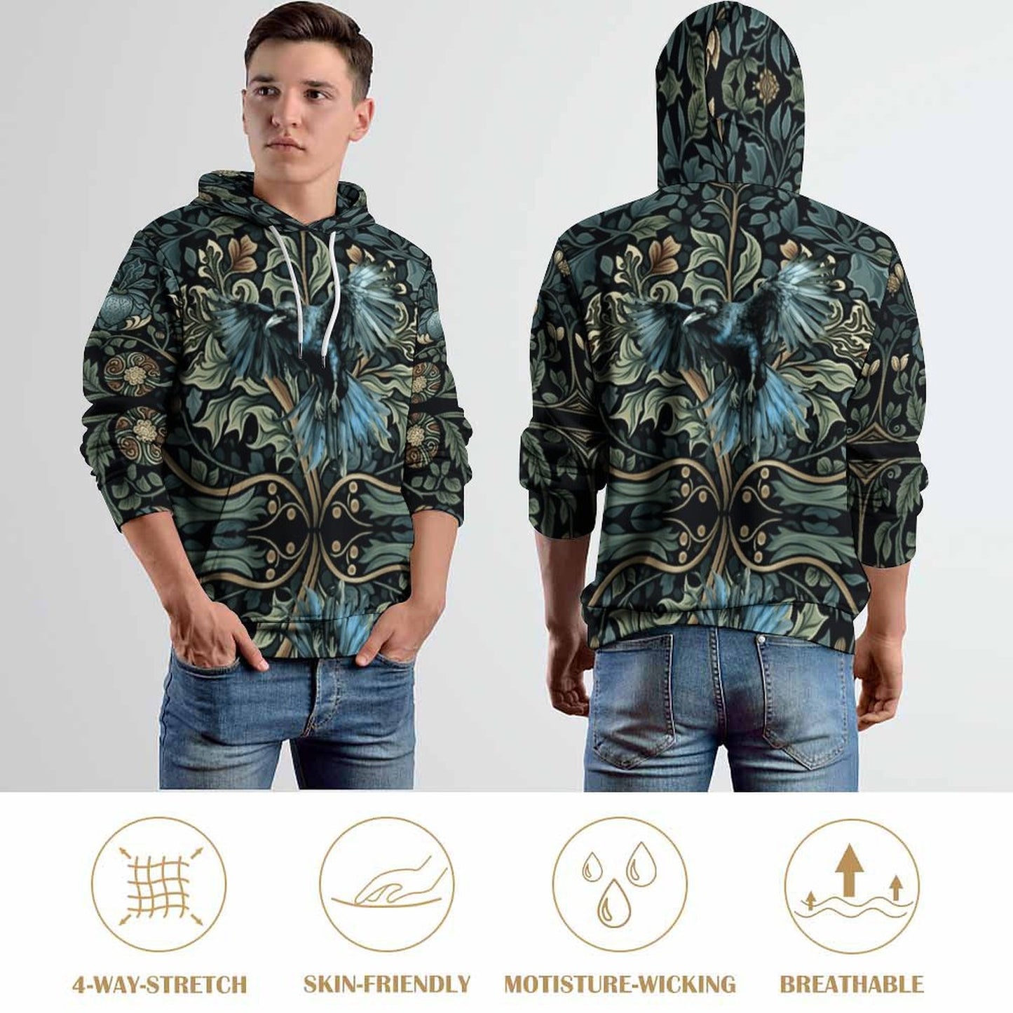 230gsm Hoodie for Women with Double-layer Cap (All-Over Printing)