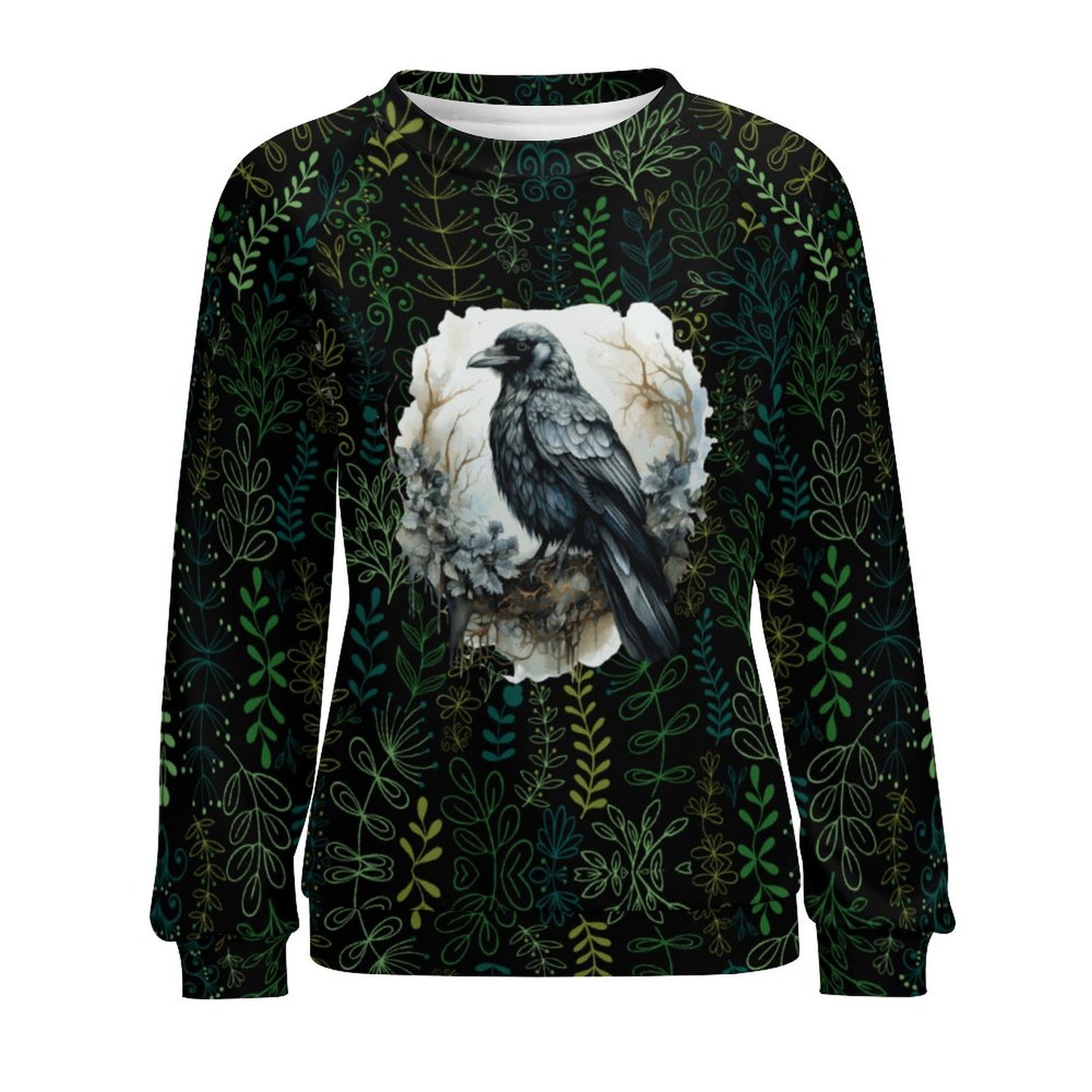 Green Crows Nest280gsm Custom Sweatshirt Designs Raglan Style RHDEC2 (All-Over Printing)