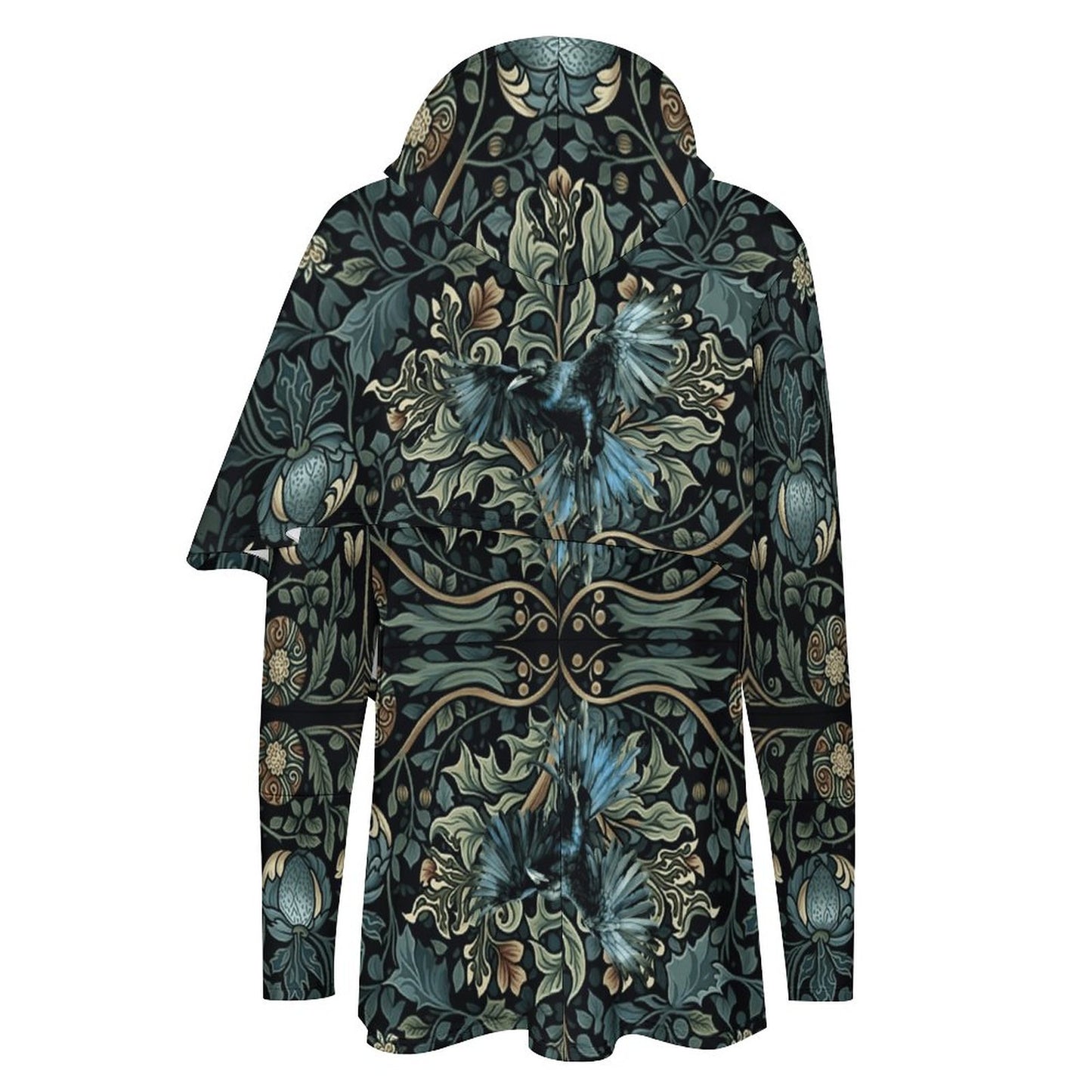 230gsm Poncho-style Long Sleeve Women Hoodie with Irregular Hem DS001 (All-Over Printing)