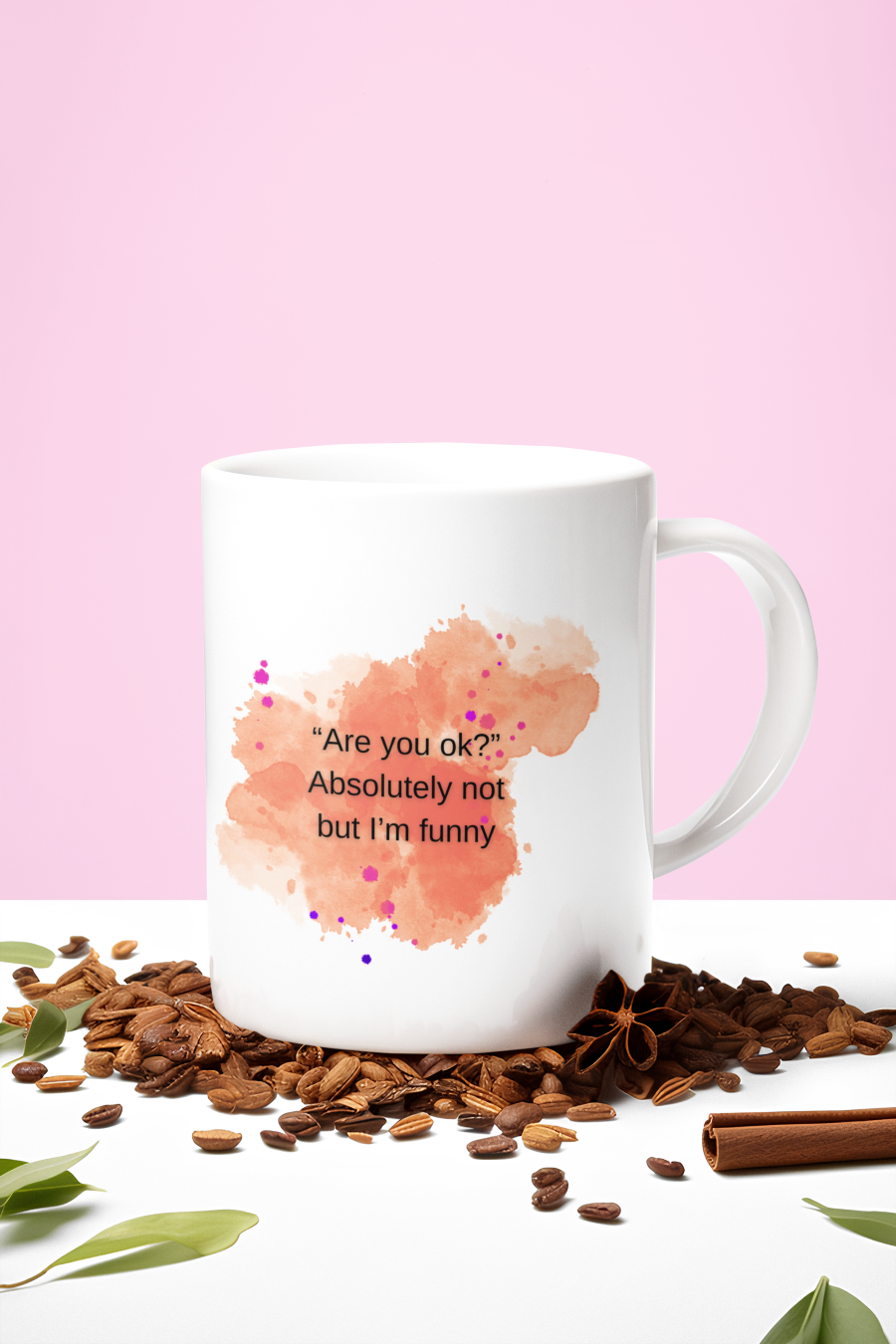 Are you ok? Absolutely not Ceramic Mug, meme mug, Funny sayings,funny quotes,Silly sayings, witty gifts, Mom nana daughter gifts, dark humor