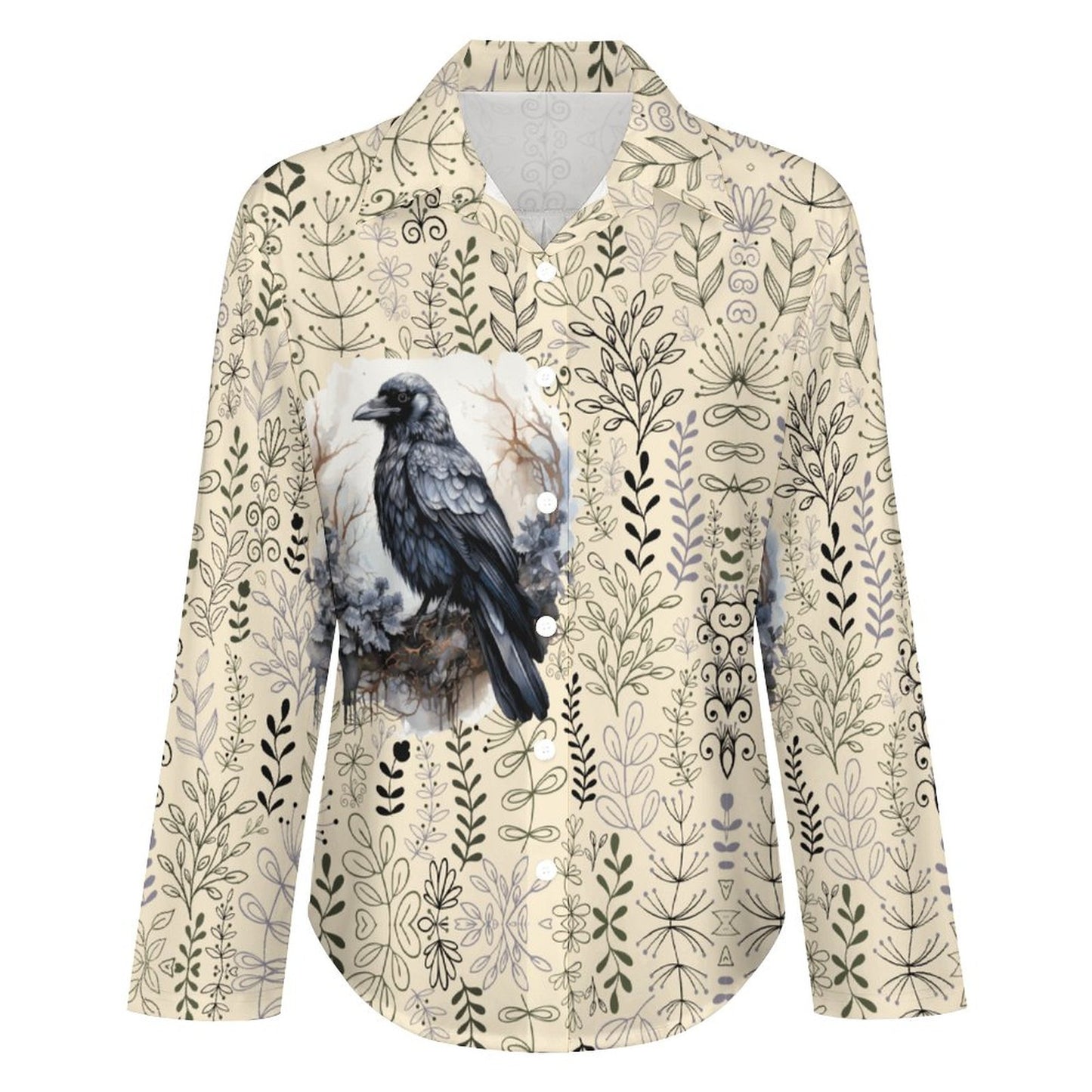 Asymmetrical Hem Shirt B648(All-Over Printing)