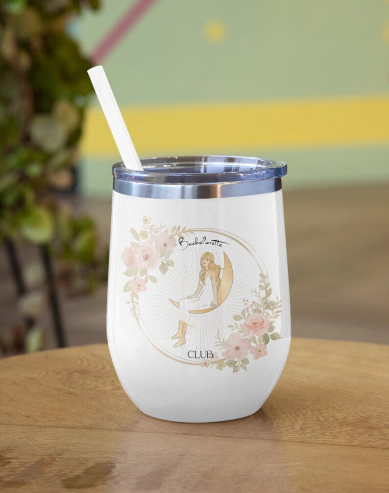 Boho Wine Tumbler, Goddess Bachelorette Chill Wine Tumbler -The Witchy Gypsy