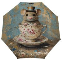 Teacup Mouse Auto Umbrella with Printed Pattern Outside ZYS03-8K