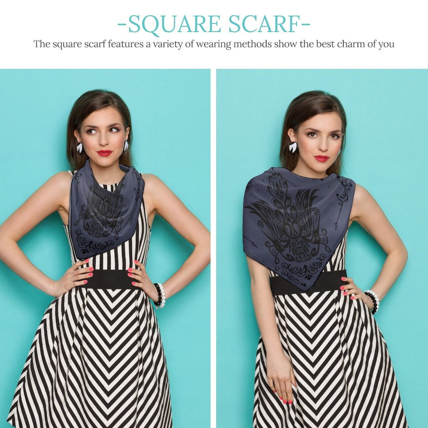 Gothic Crows in Crown Blue, New Fall 25 Colors Women's Scarf, Goth soft crow sarf