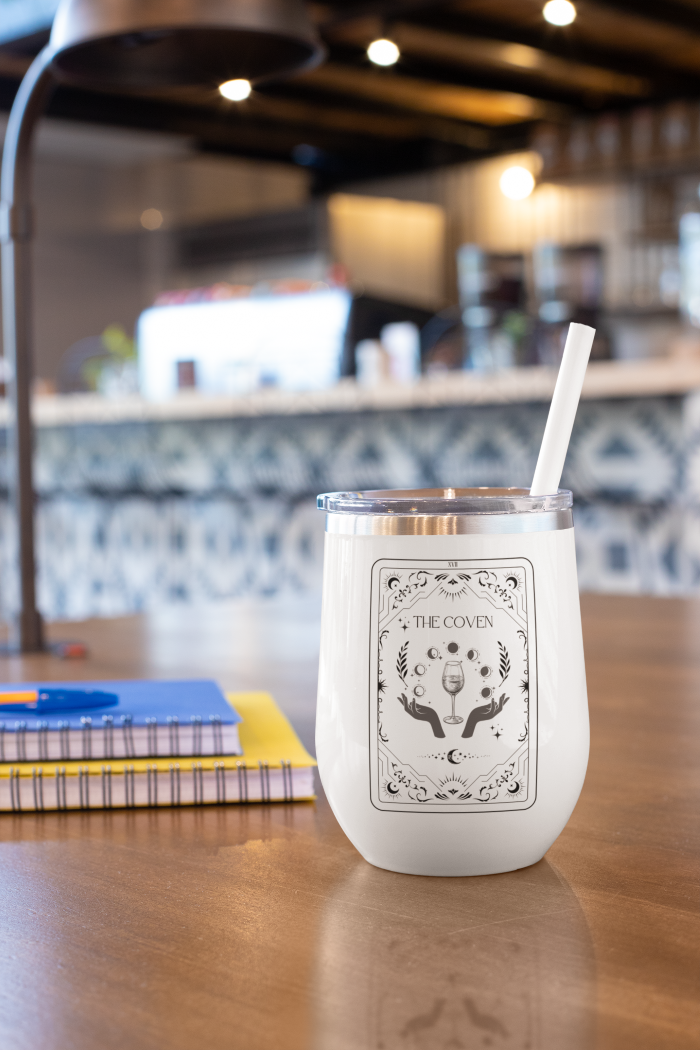 The Coven Chill Wine Tumbler, Bachelorette Chill Wine Tumbler, groovy bachelorette, bride squad, team bride, soul sister, dazed and engaged