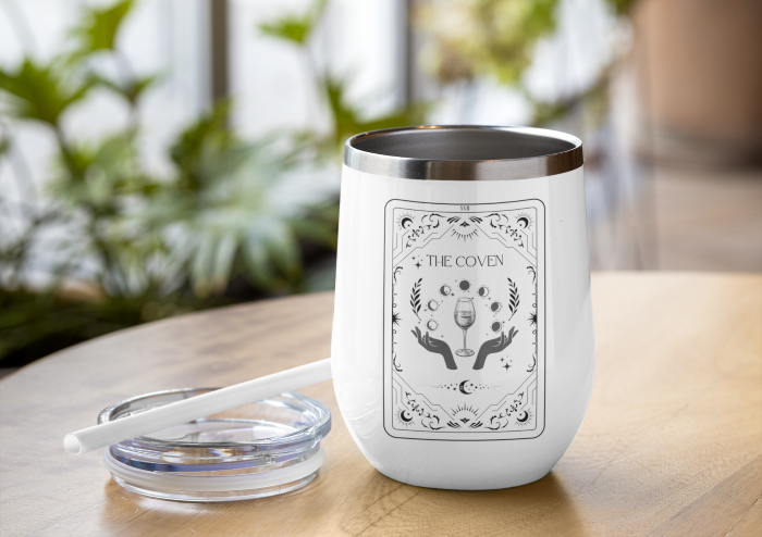 The Coven Chill Wine Tumbler, Bachelorette Chill Wine Tumbler, groovy bachelorette, bride squad, team bride, soul sister, dazed and engaged