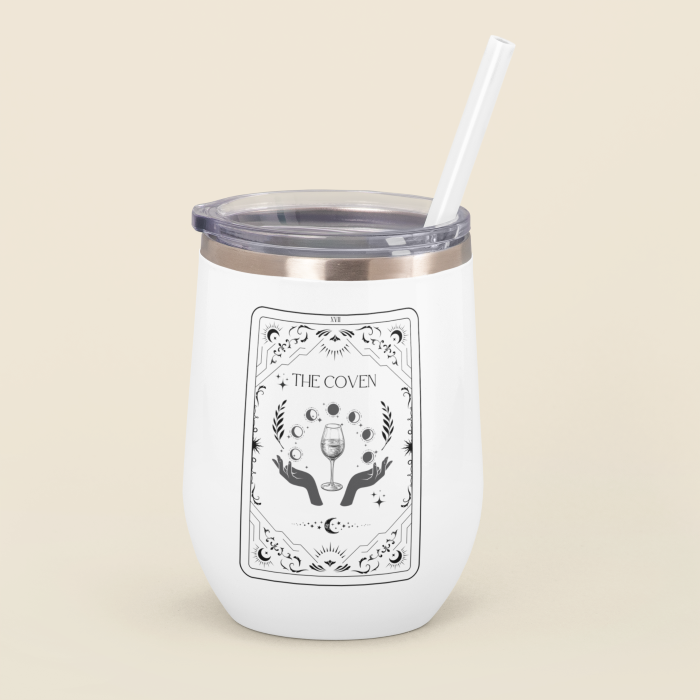 The Coven Chill Wine Tumbler, Bachelorette Chill Wine Tumbler, groovy bachelorette, bride squad, team bride, soul sister, dazed and engaged