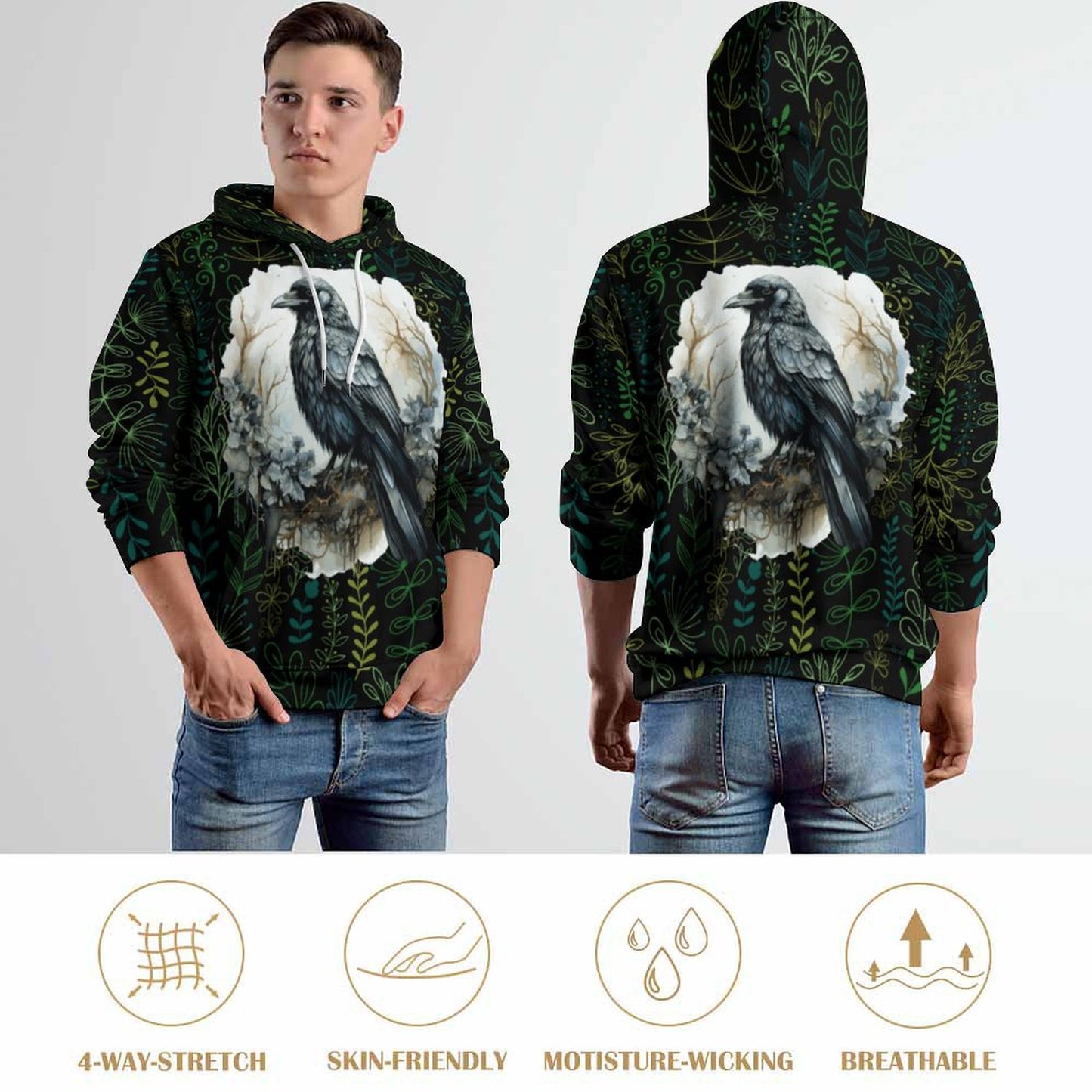 230gsm Hoodie for Women with Double-layer Cap (All-Over Printing)