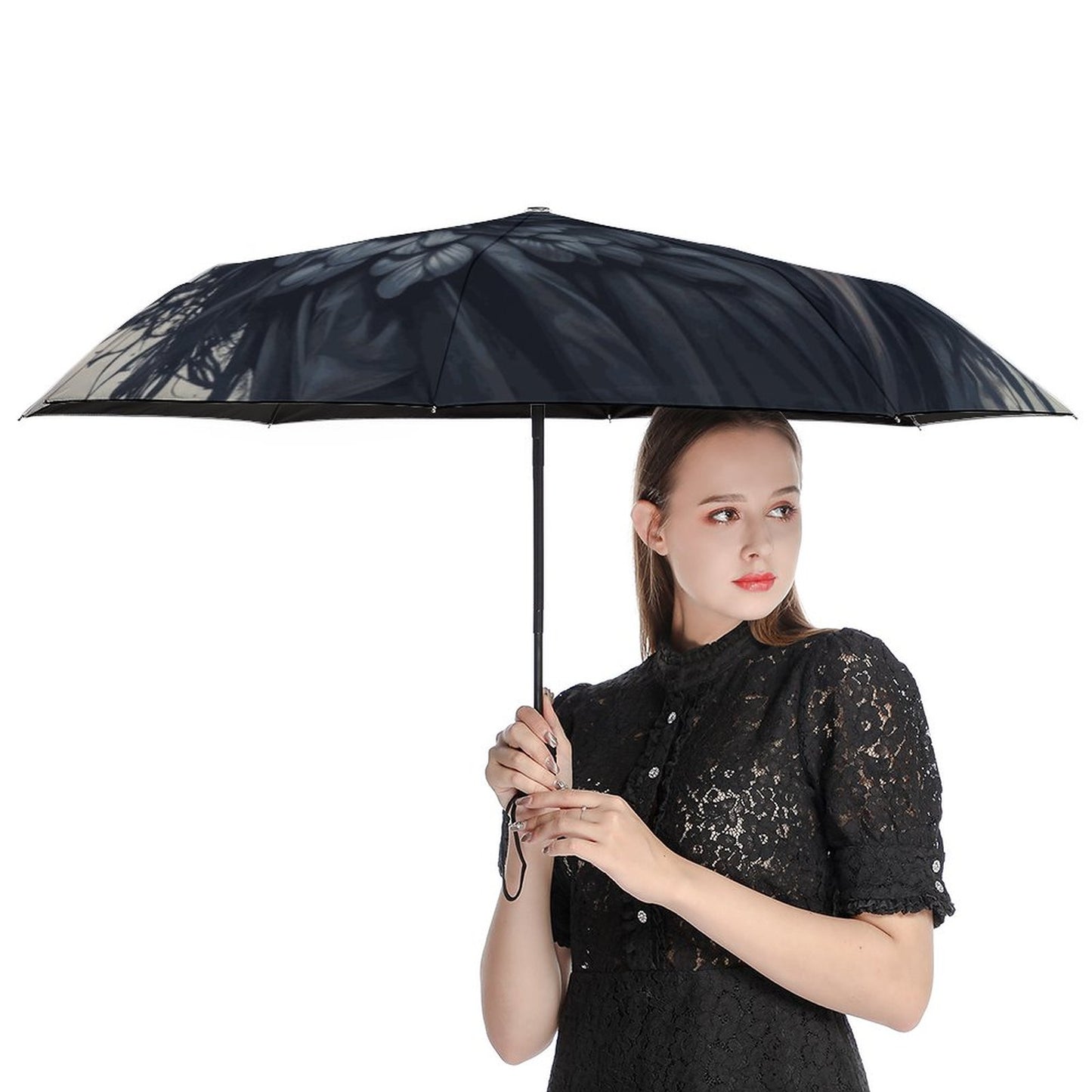 Goddess Morrigan Auto Umbrella with Printed Pattern Outside ZYS03-8K