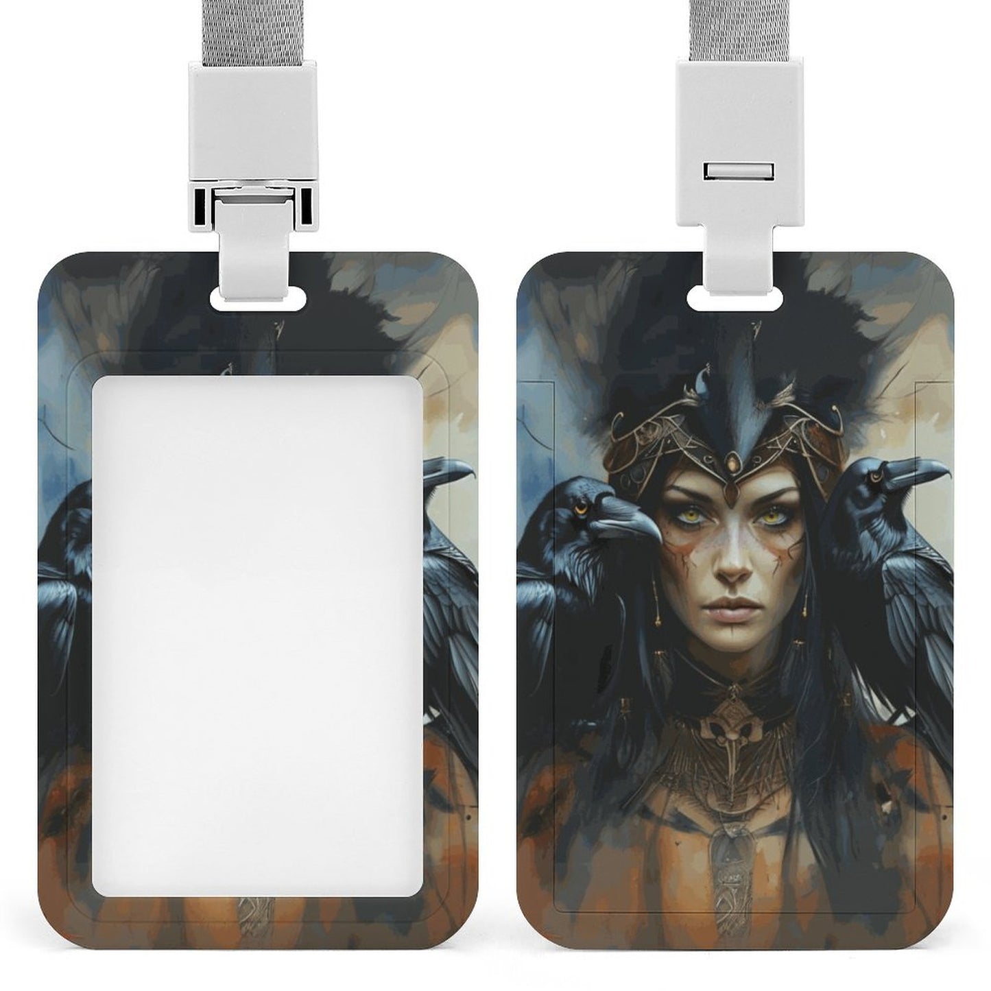 Morrigan and Crows Vertical ID Badge Holder