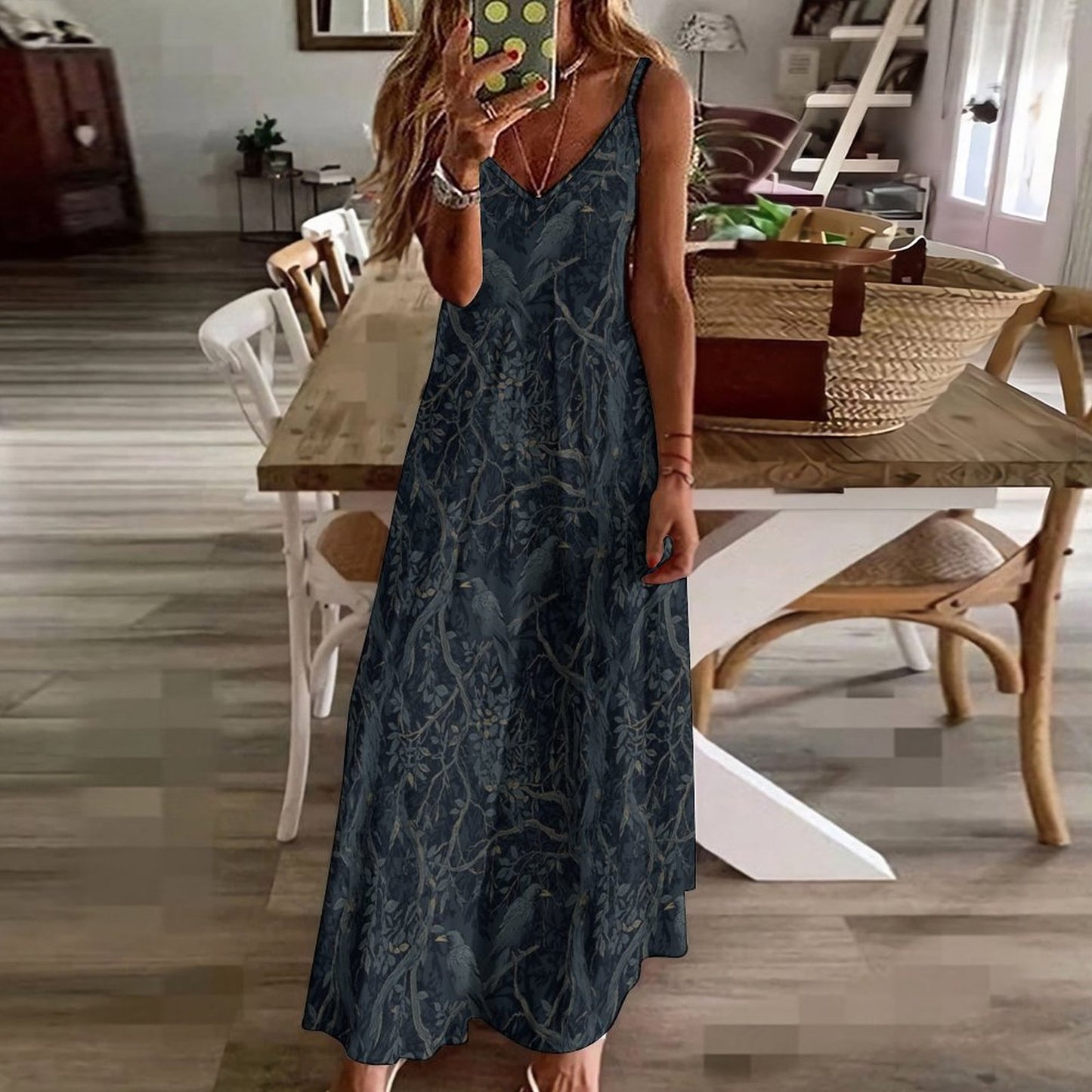 Ankle-length Slip Dress BDQ (All-Over Printing)