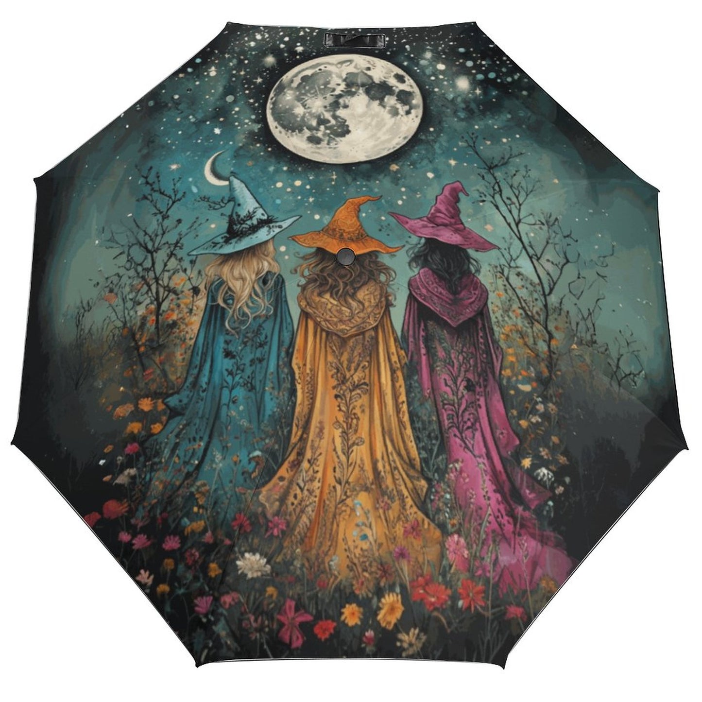 Boho Witches Auto Umbrella with Printed Pattern Outside ZYS03-8K