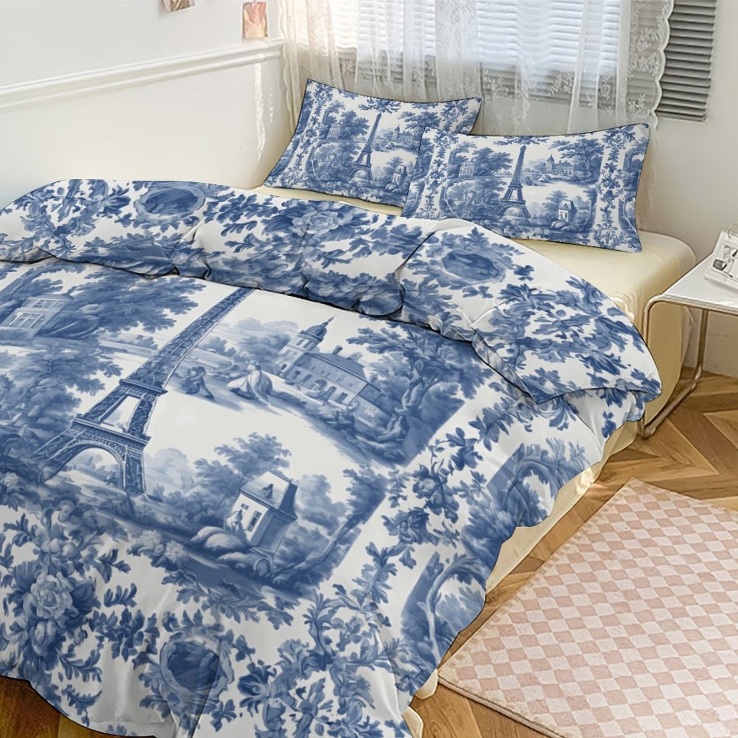 3-Piece Bedding Set-90"x90"/ 229x229cm (Dual-sided Printing)
