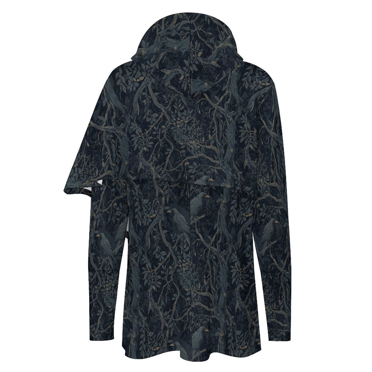 230gsm Poncho-style Long Sleeve Women Hoodie with Irregular Hem DS001 (All-Over Printing)