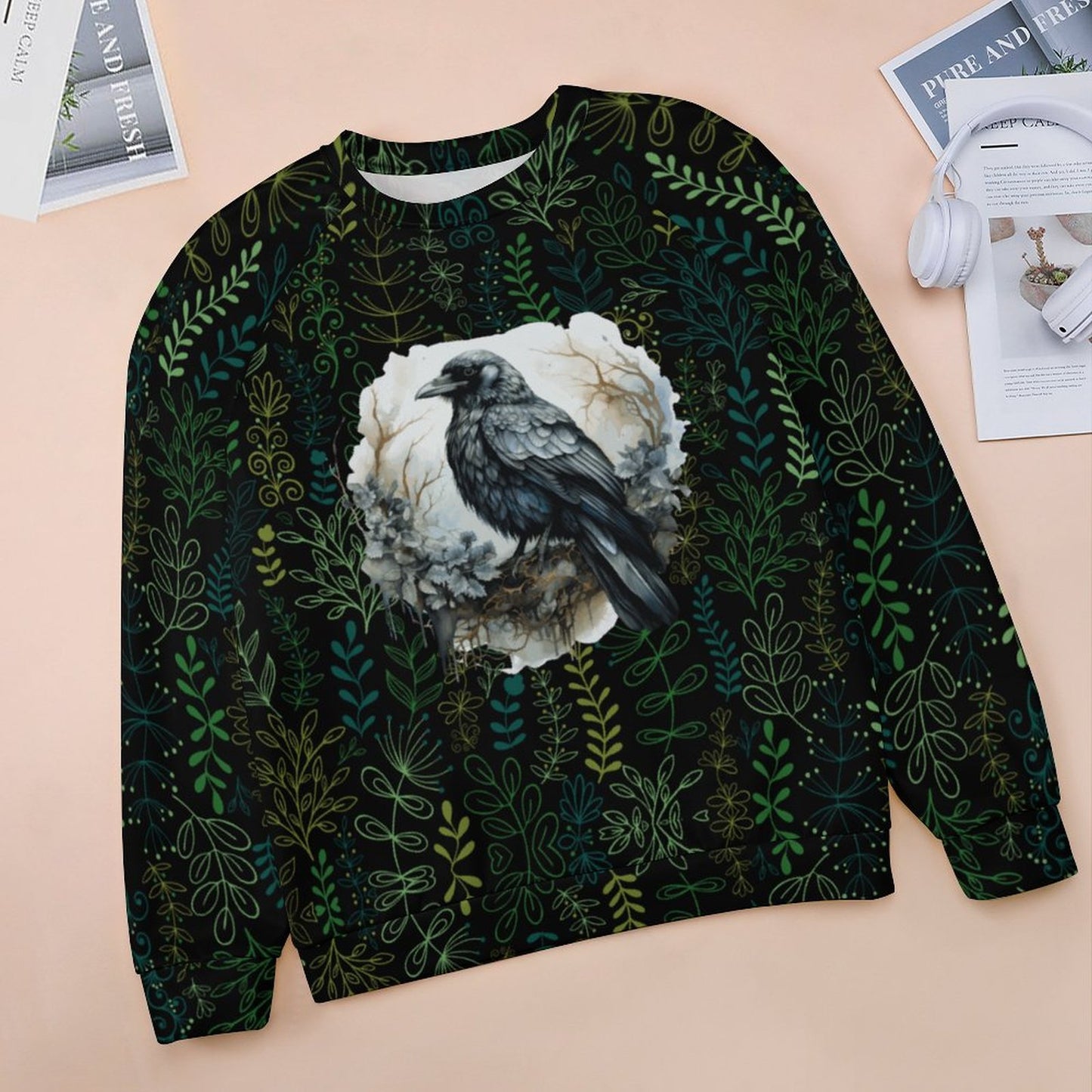 Green Crows Nest280gsm Custom Sweatshirt Designs Raglan Style RHDEC2 (All-Over Printing)