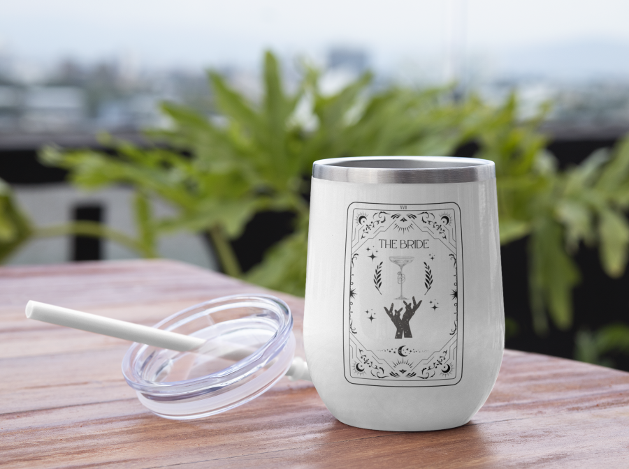 The Bride Chill Wine Tumbler, Wiccan Wine Tumbler, Bachelorette Chill Wine Tumbler - The Witchy Gypsy
