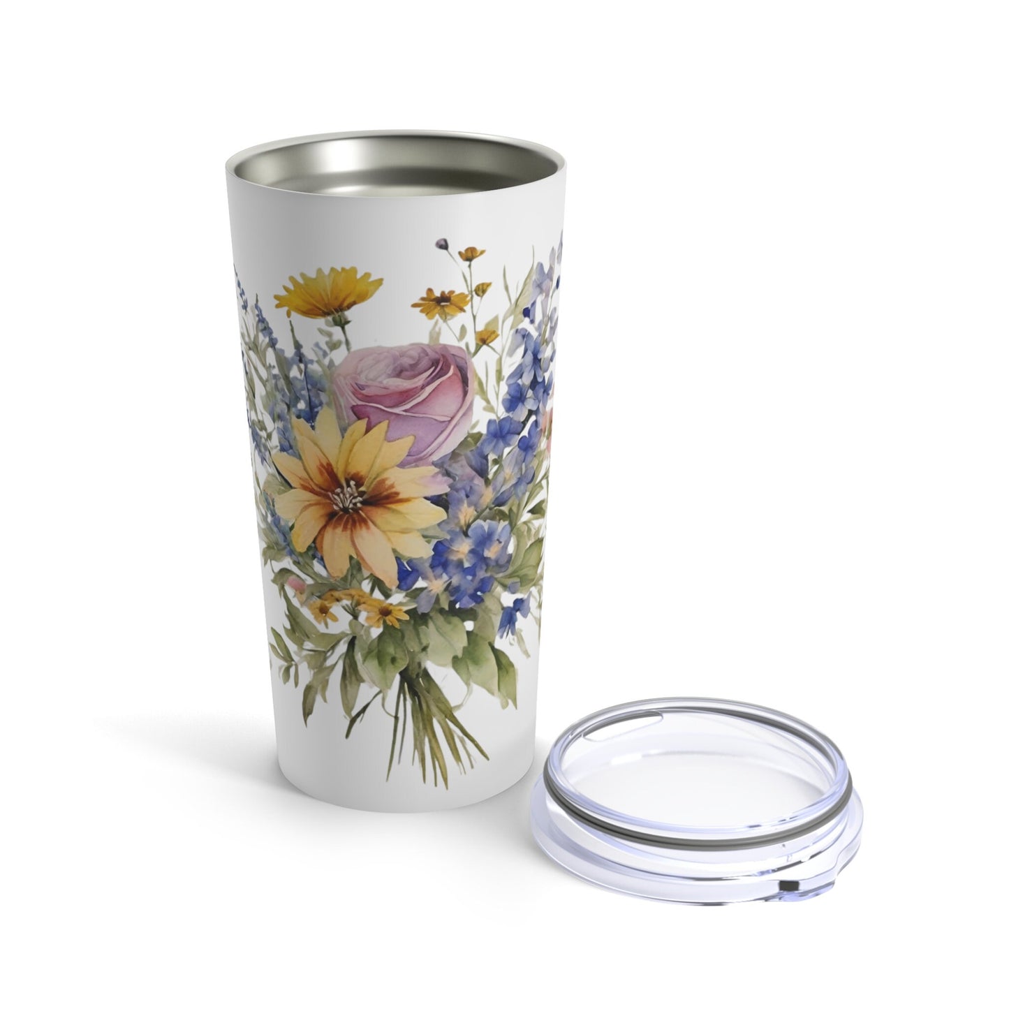 Boho Wildflowers Tumbler 20oz, Hot or Cold Tumbler, Bohemian Tumbler - The Witchy Gypsy