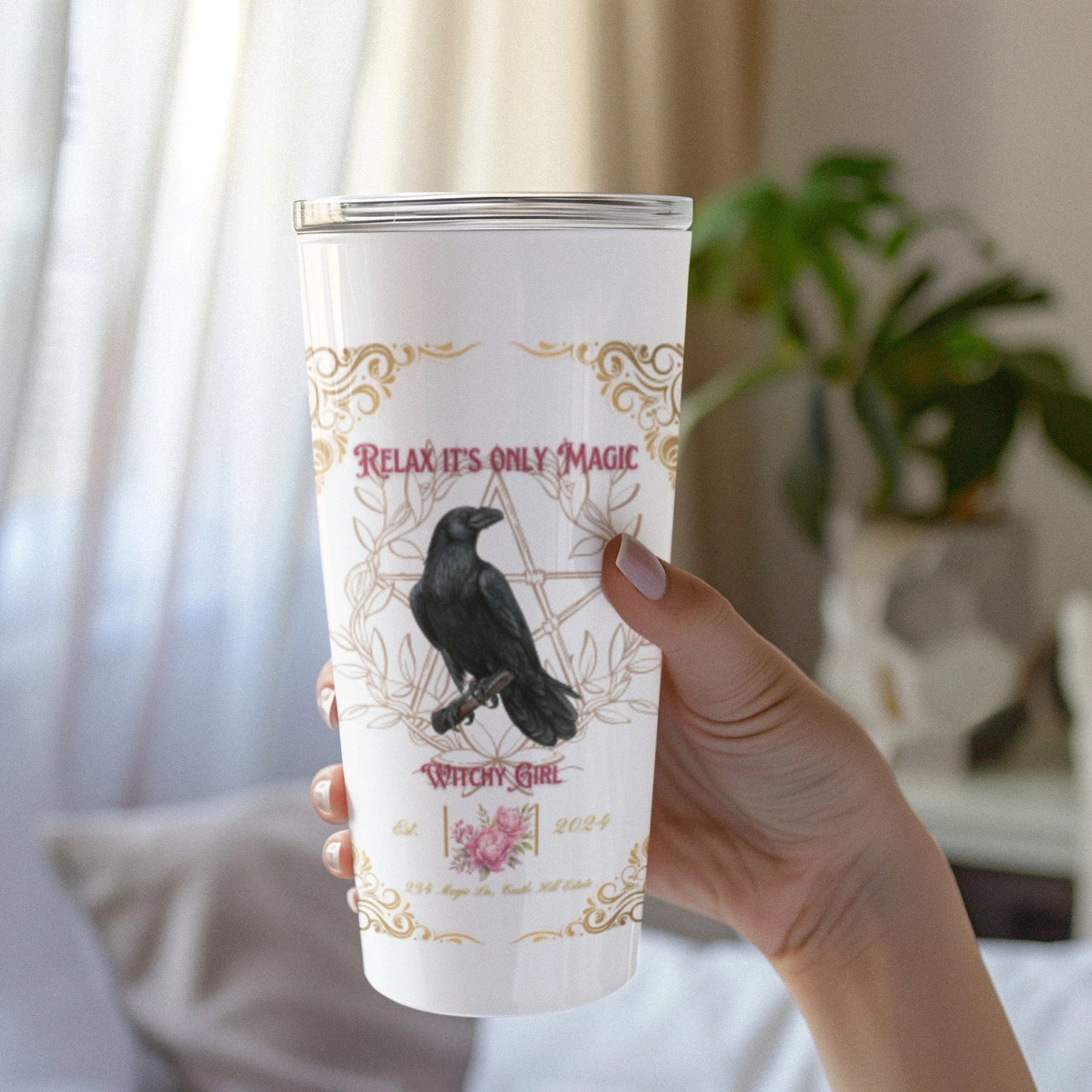 Witchy Girl Tumbler, Relax It's Only Magic Tumbler 20oz, Witchy Tumbler - The Witchy Gypsy