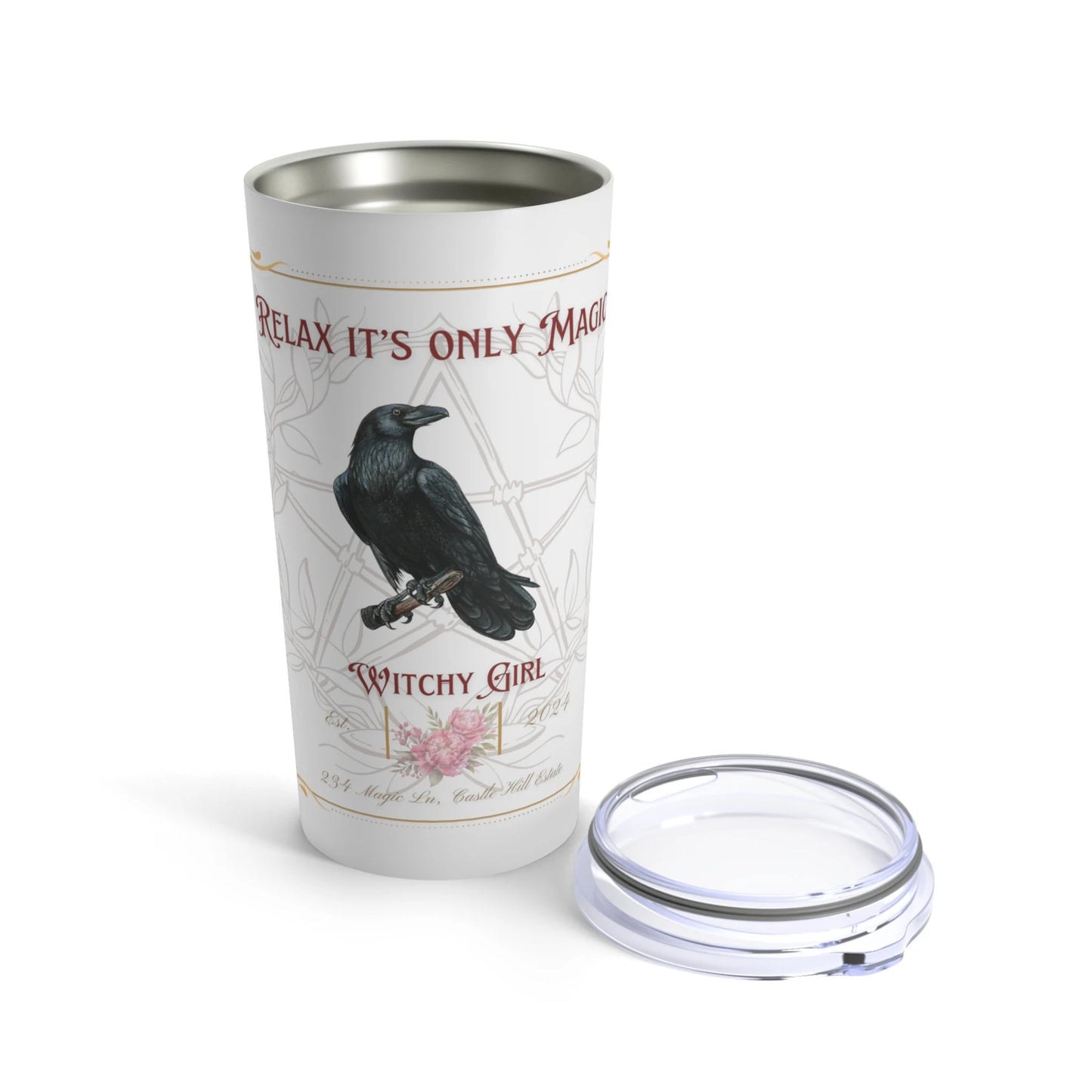 Witchy Girl Tumbler, Relax It's Only Magic Tumbler 20oz, Witchy Tumbler - The Witchy Gypsy