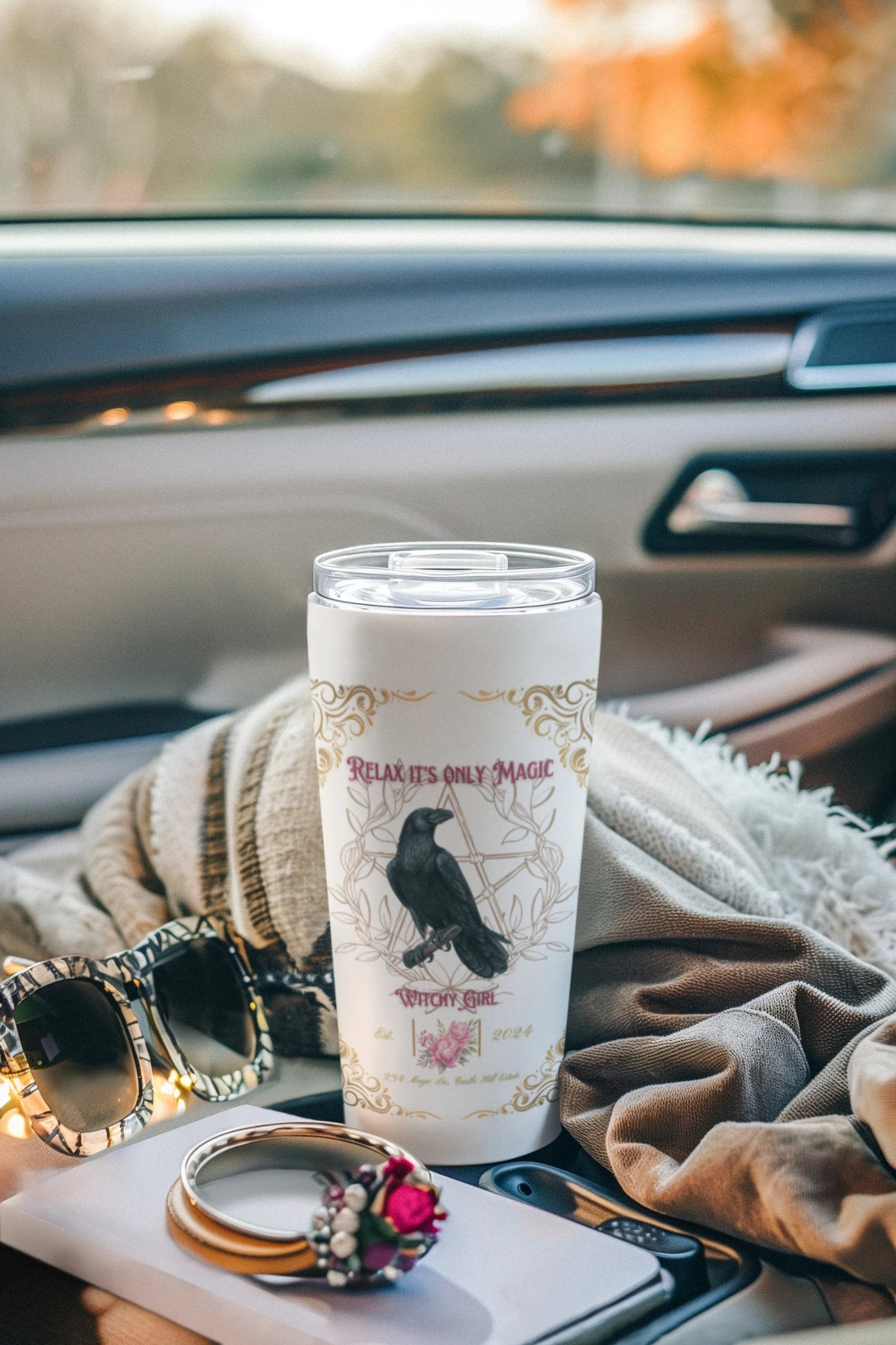 Witchy Girl Tumbler, Relax It's Only Magic Tumbler 20oz, Witchy Tumbler - The Witchy Gypsy