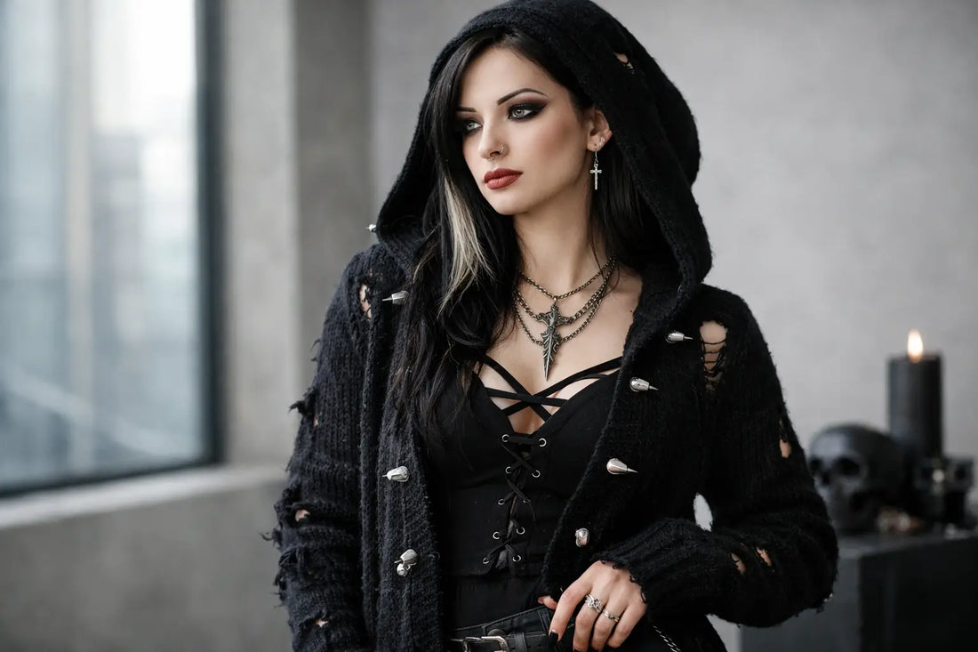 How to Style Gothic Cardigans With Edge