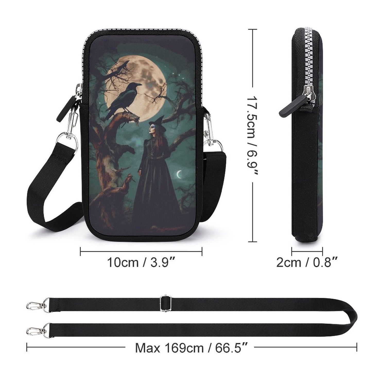 Maiden Witch Cell Phone Crossbody Pouch