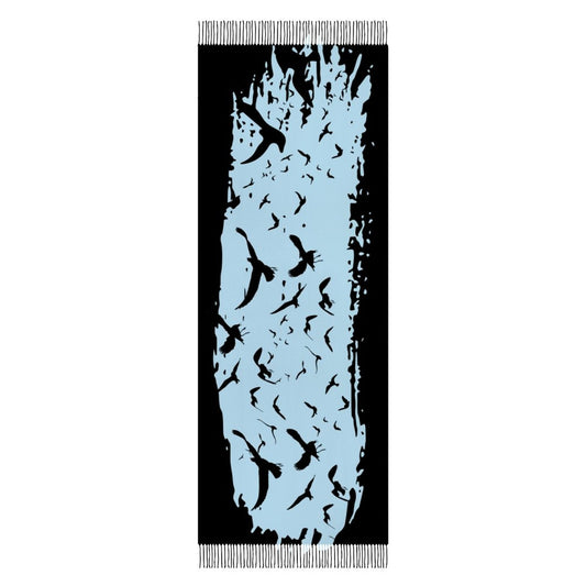 Spun Sugar Cashmere-like Tassel Scarf (All-Over Printing)