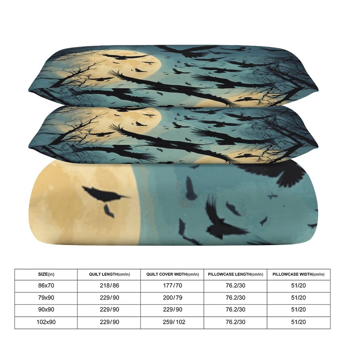 3-Piece Bedding Set-102"x90"/ 259x229cm (Dual-sided Printing)