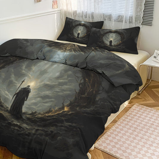 3-Piece Bedding Set-90"x90"/ 229x229cm (Dual-sided Printing)