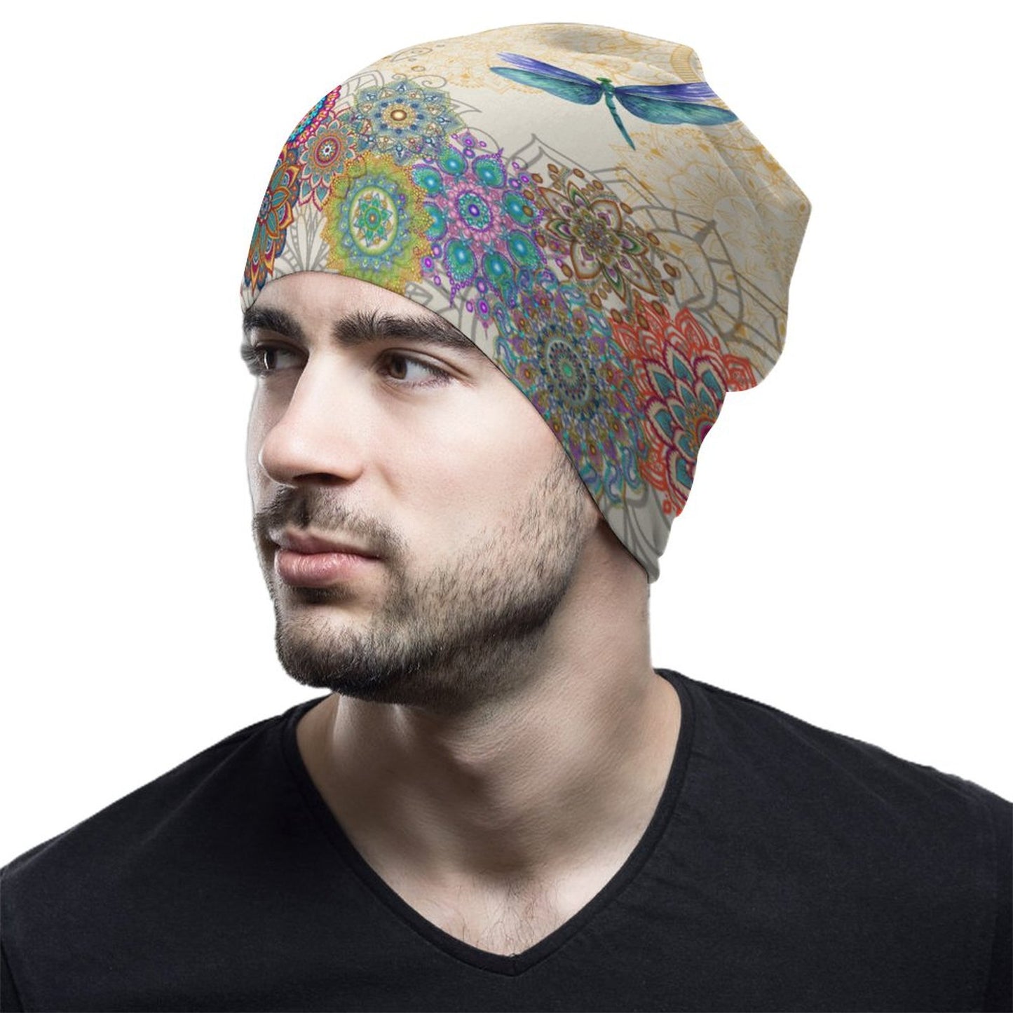 Dragonfly Mandala Pullover Cap (All-Over Printing)