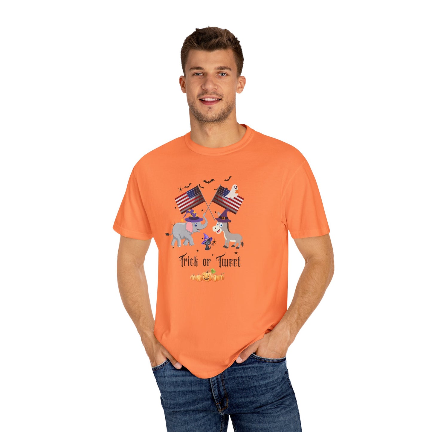 Trick or Tweet Unisex Garment-Dyed T-shirt