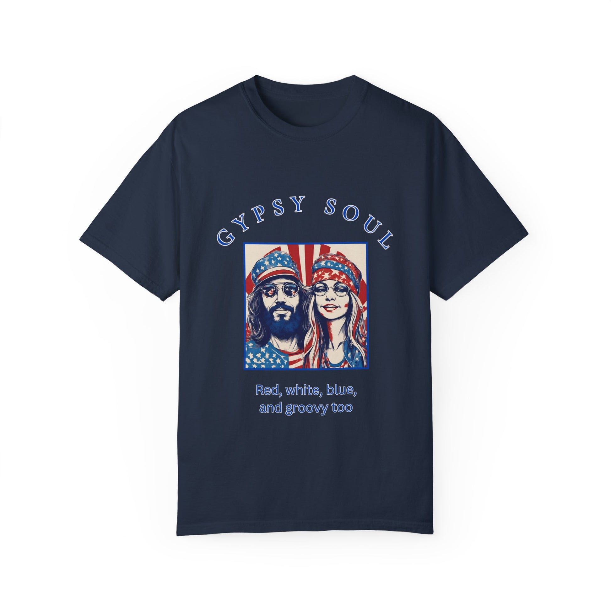 Gypsy Soul Red, white, blue, and groovy too T-shirt, hippy style - The Witchy Gypsy