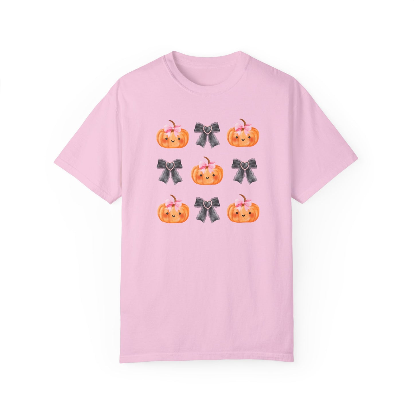 Sweet Pumpkins and Bows Unisex Garment-Dyed T-shirt