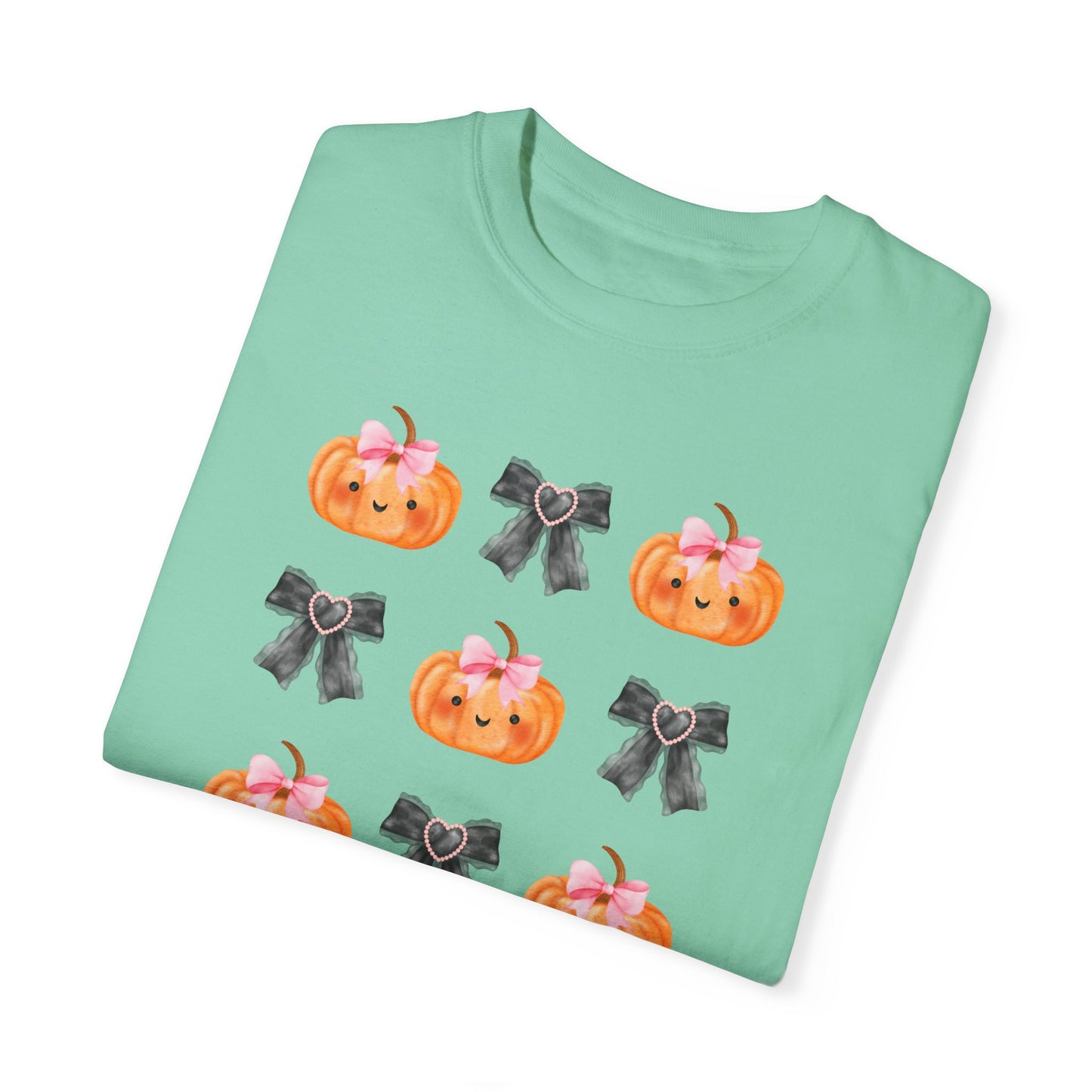 Sweet Pumpkins and Bows Unisex Garment-Dyed T-shirt