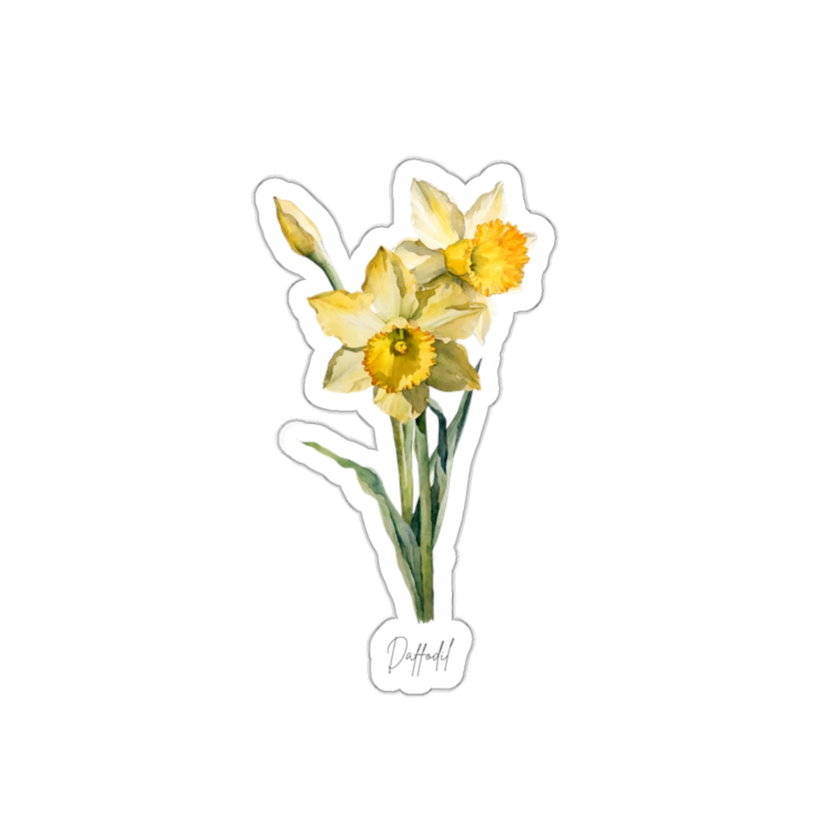 March Daffodil Birth flower  Kiss-Cut Stickers