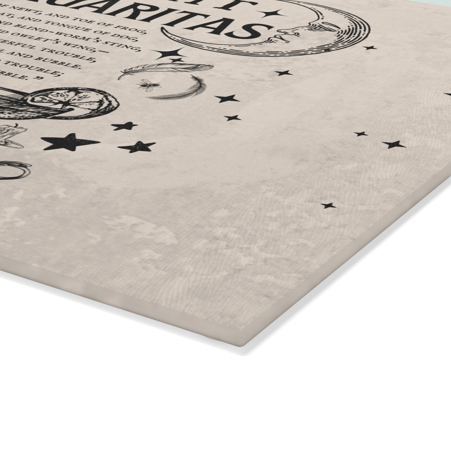 Midnight Margaritas Glass Cutting Board | Cocktail Moon Martini Design