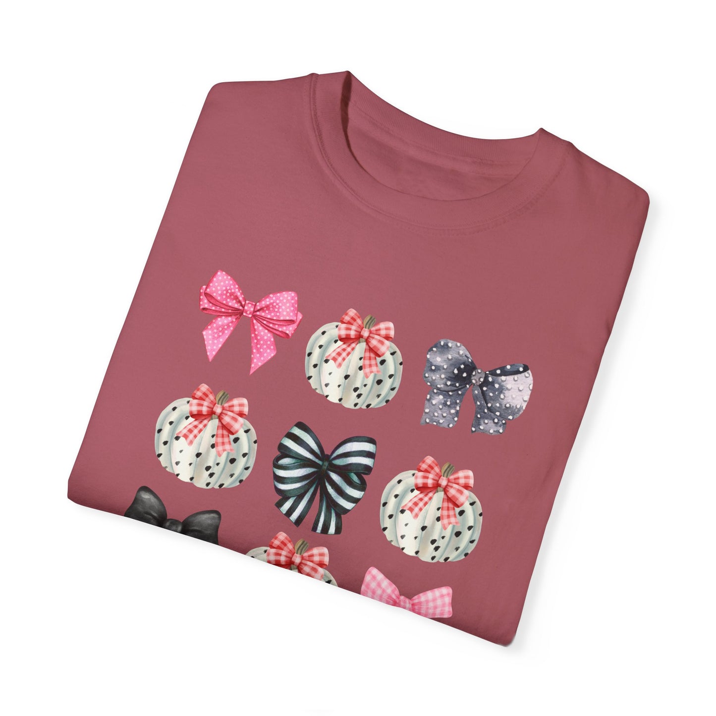 Polkadot pumpkin Halloween Unisex Garment-Dyed T-shirt