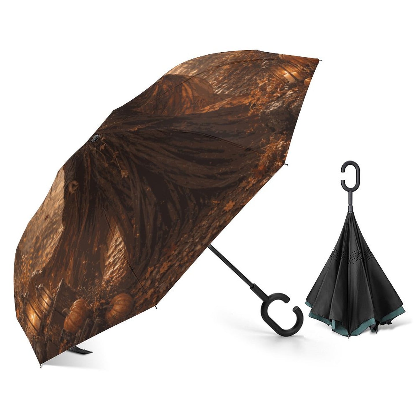 The Witch Autumn Car Reverse Umbrella