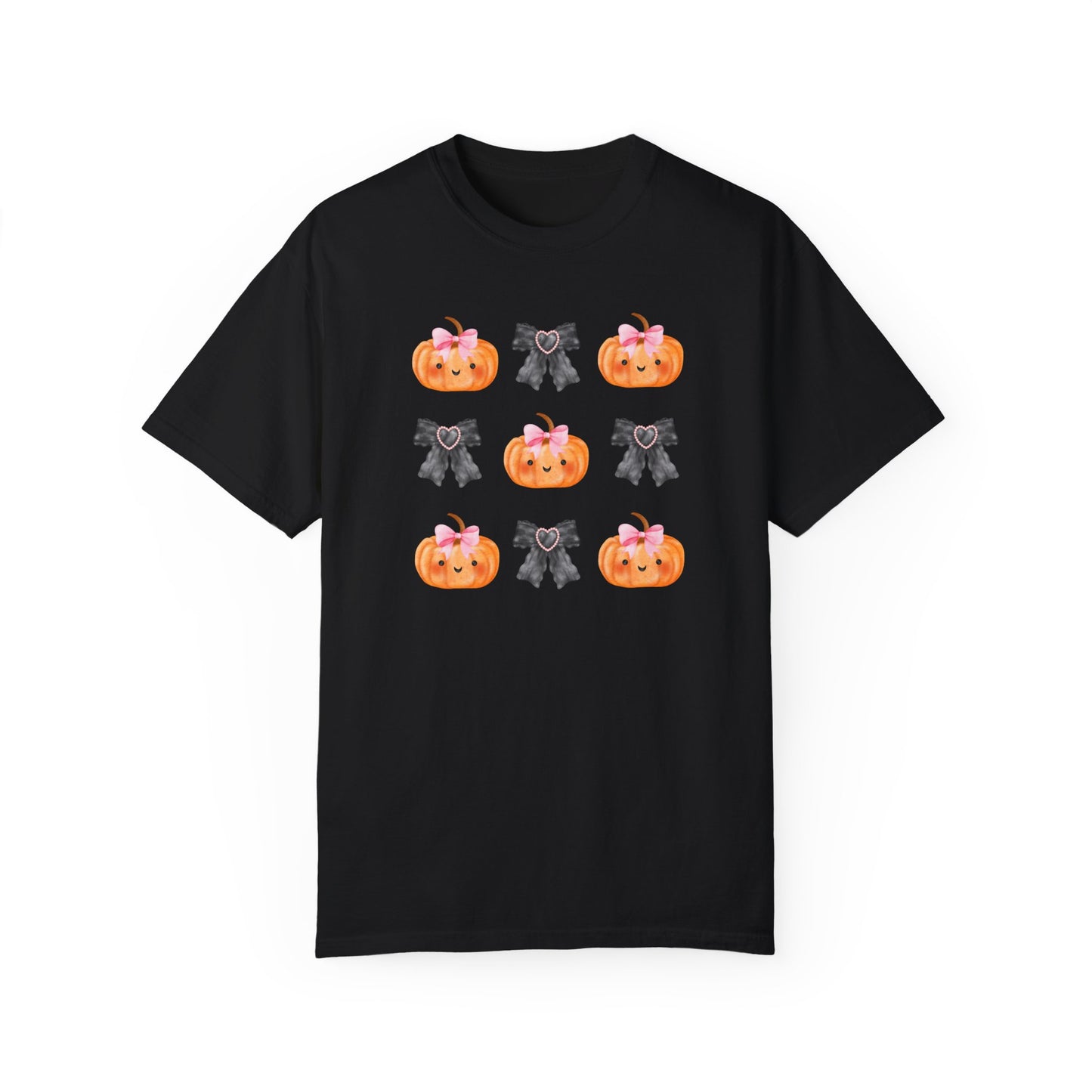 Sweet Pumpkins and Bows Unisex Garment-Dyed T-shirt