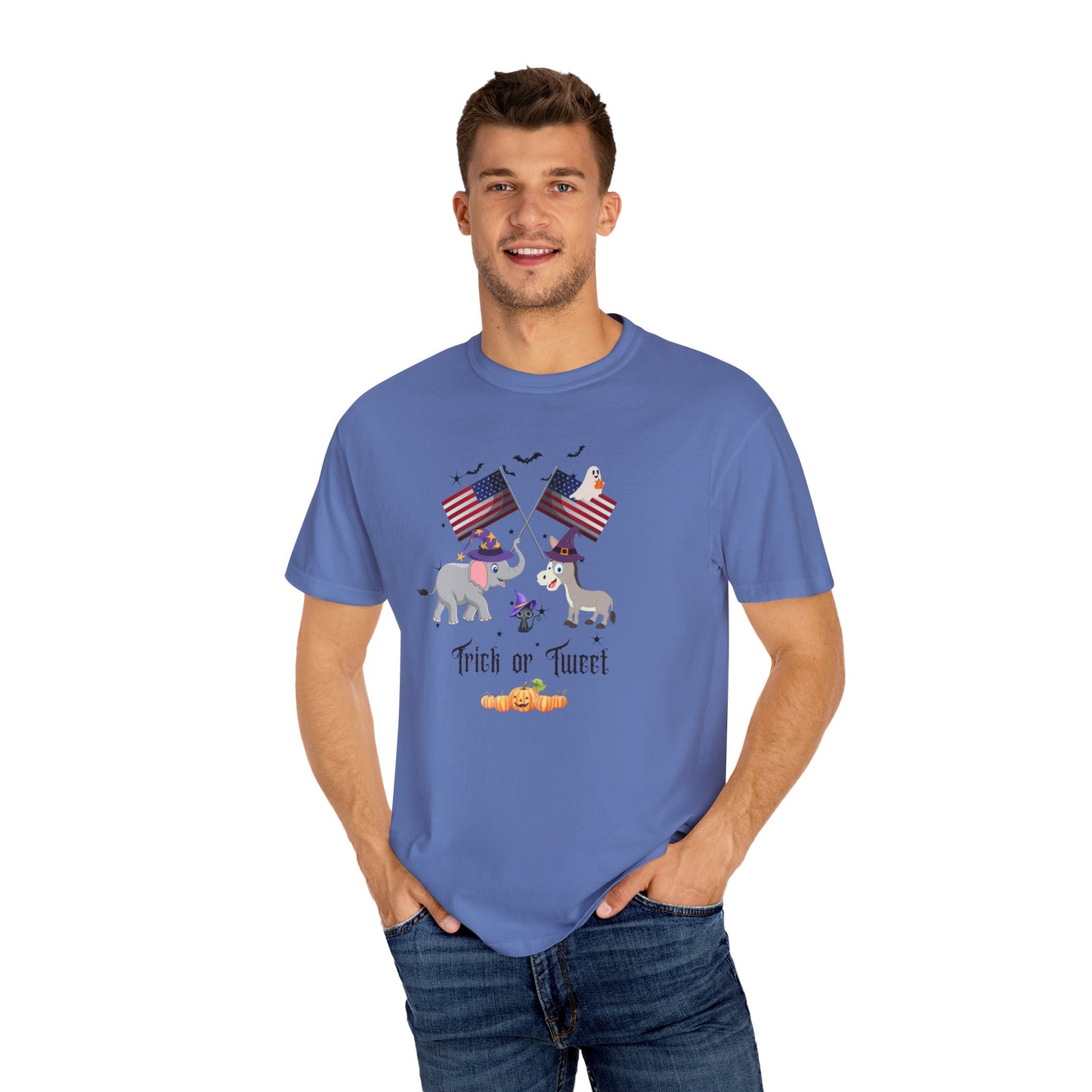 Trick or Tweet Unisex Garment-Dyed T-shirt