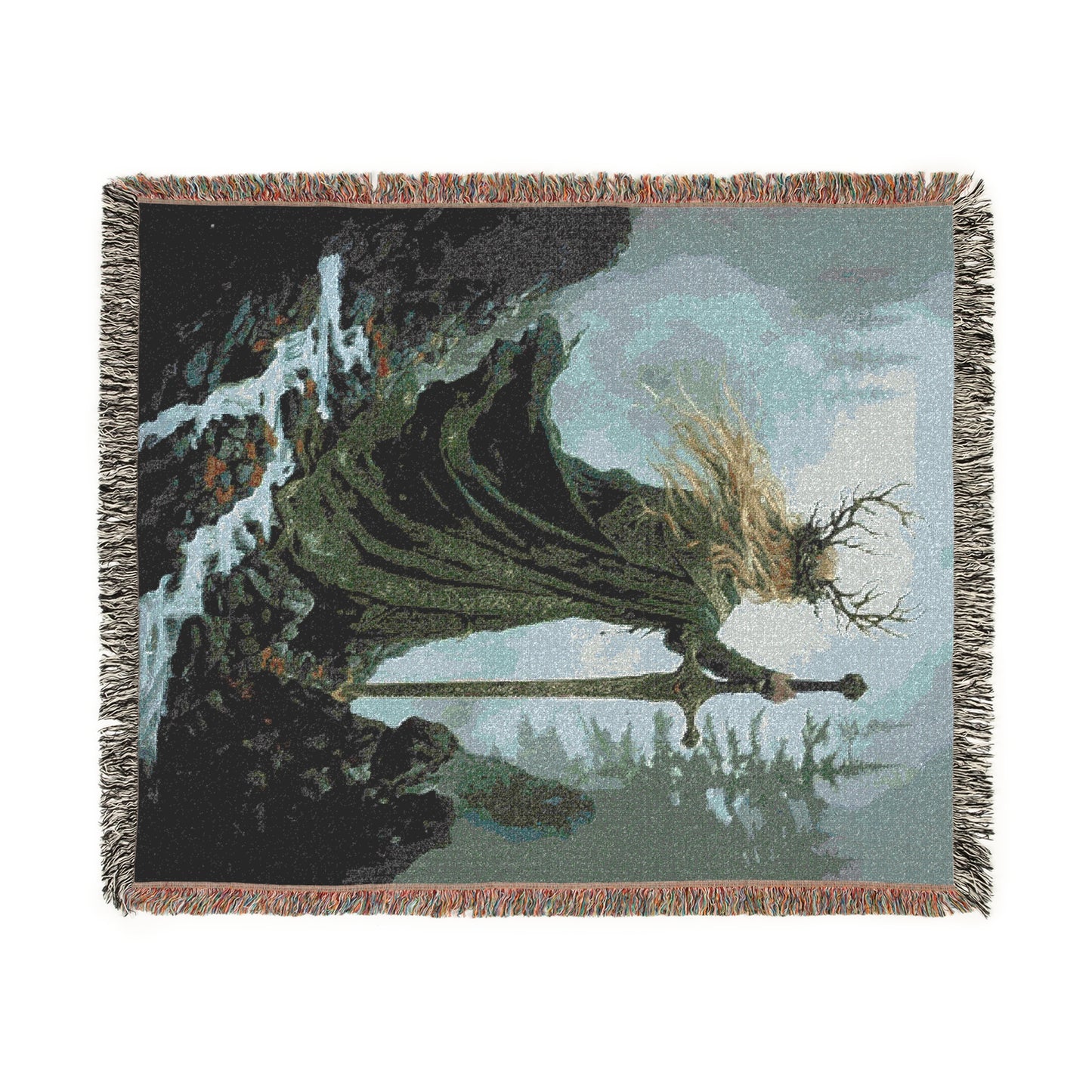 Aelin with Sword Woven Blanket | Throne of Glass Inspired, Sarah J Maas Reading Nook