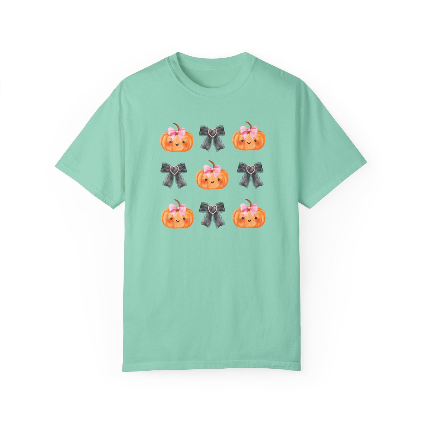 Sweet Pumpkins and Bows Unisex Garment-Dyed T-shirt