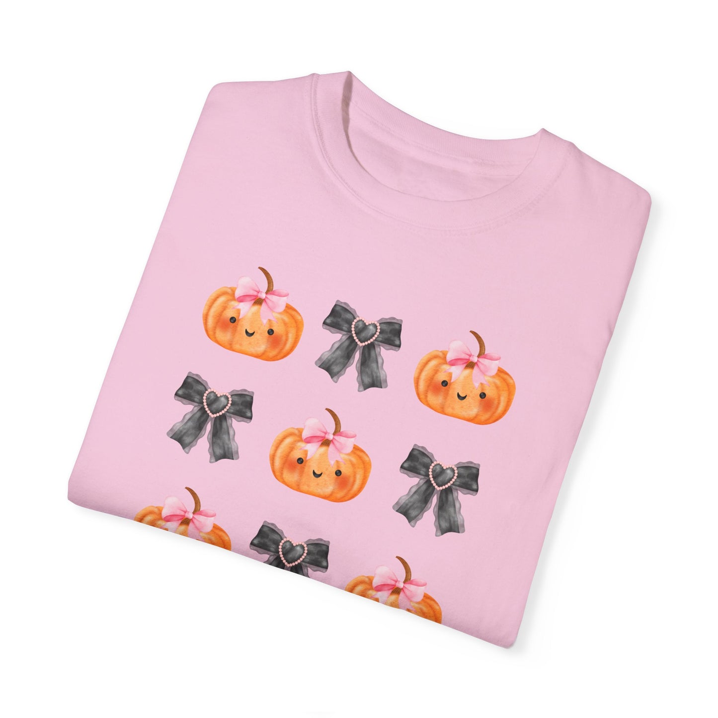 Sweet Pumpkins and Bows Unisex Garment-Dyed T-shirt