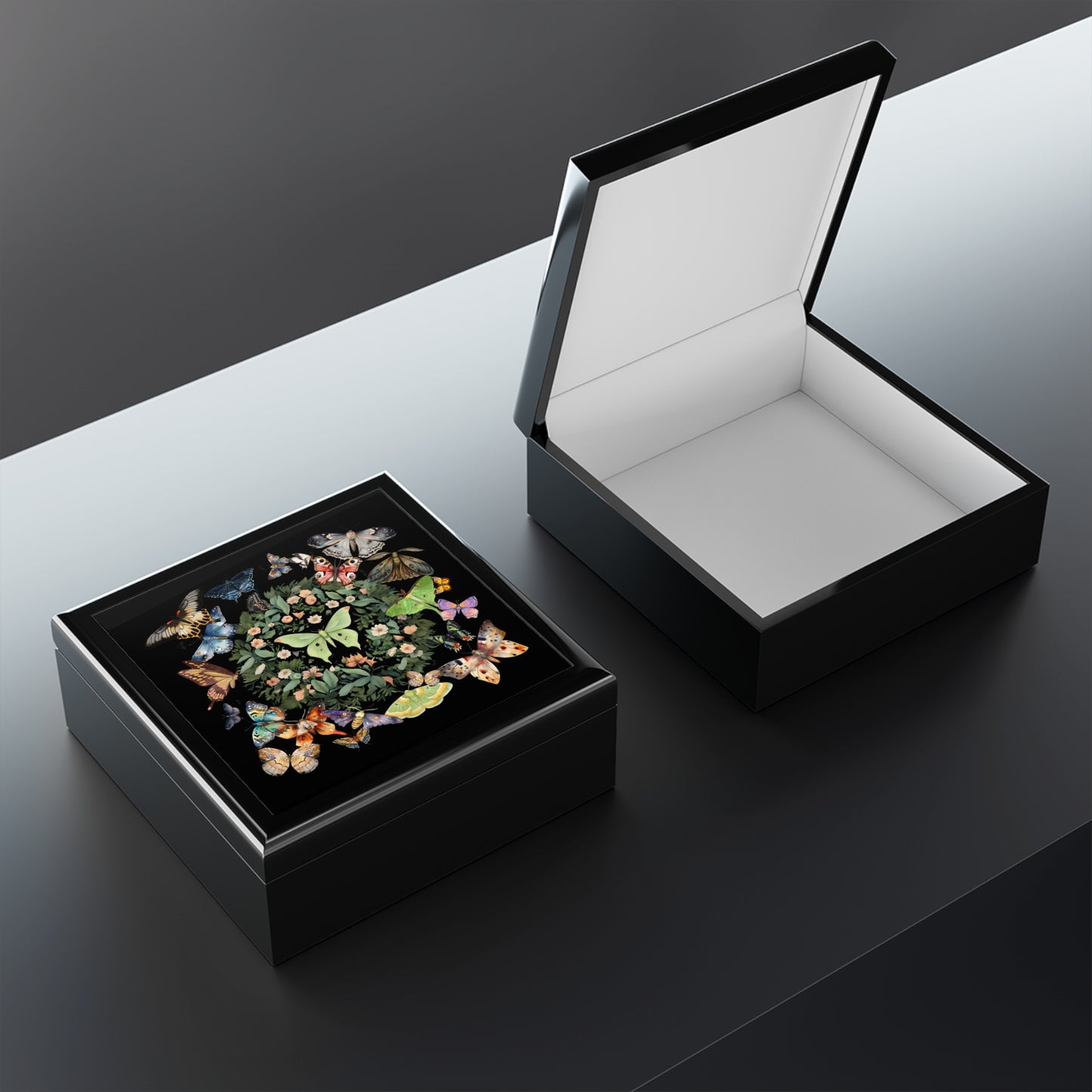Luna Moth Jewelry Box: Witchcore Decorative Keepsake Storage