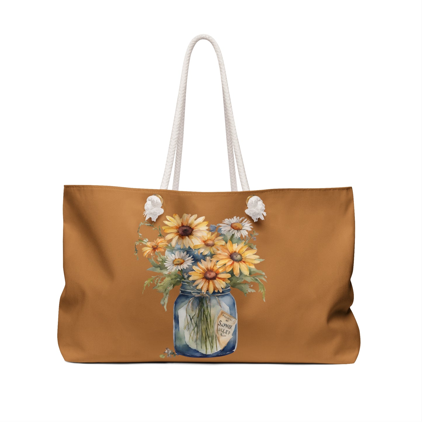 Daisey Boho Weekender Bag, April Birth Flower, Daisey Flower - The Witchy Gypsy