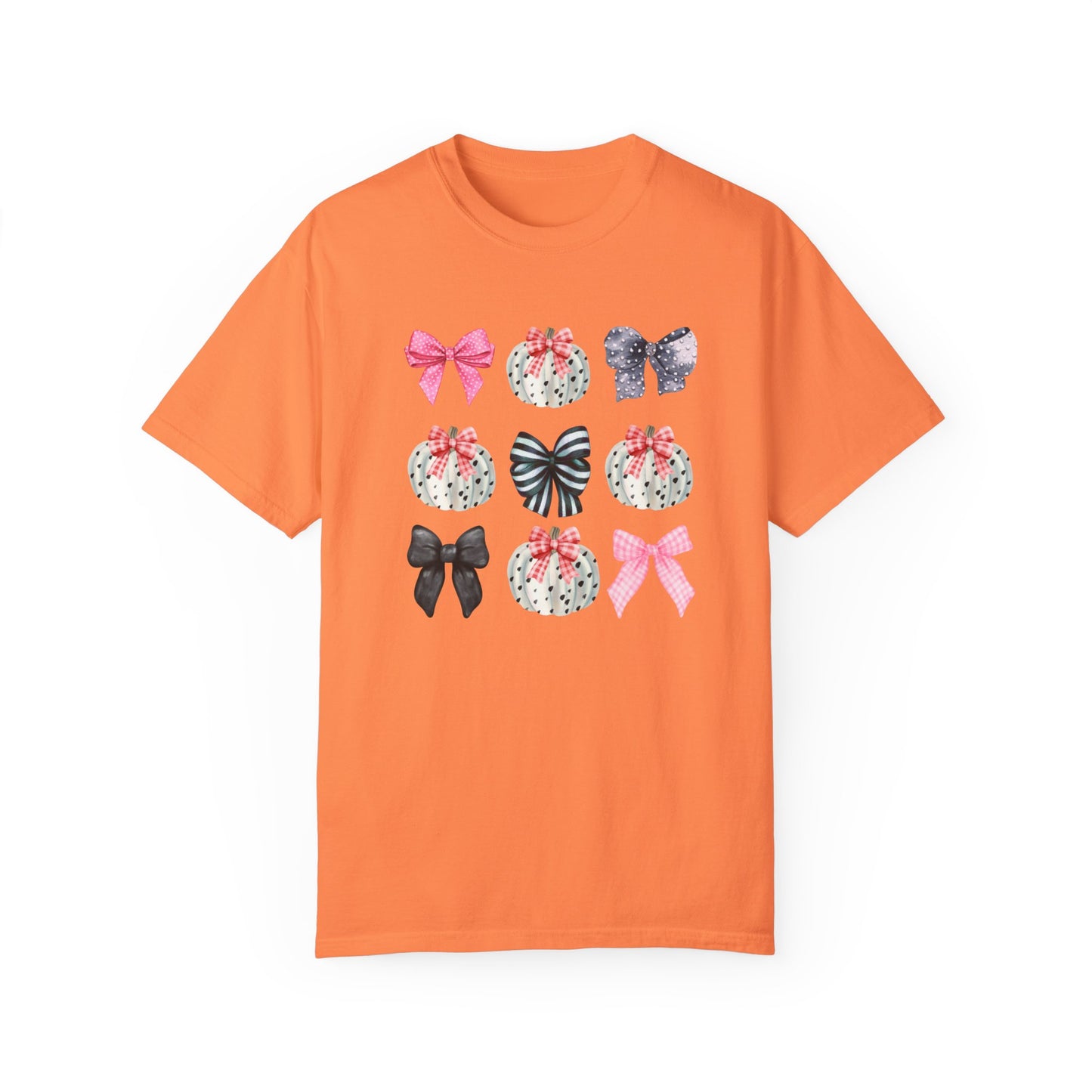 Polkadot pumpkin Halloween Unisex Garment-Dyed T-shirt